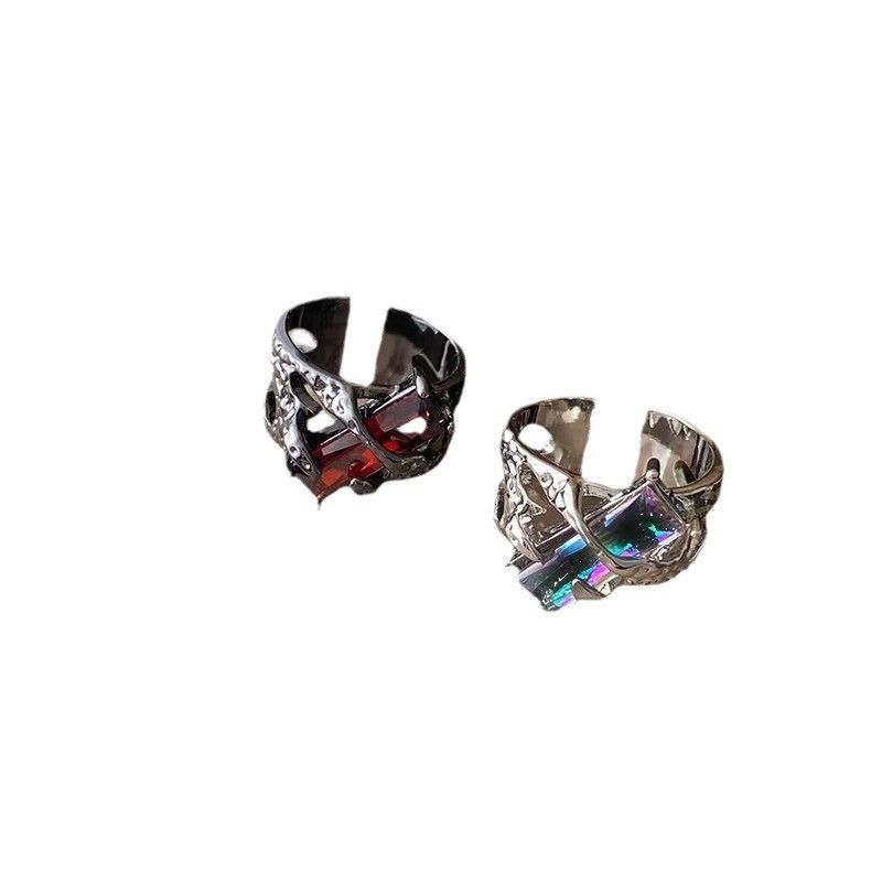 Jewelry Punk Jewelry Rings Open Size Chrome Ring (Size 7-13) Size ONE SIZE - 5 Thumbnail