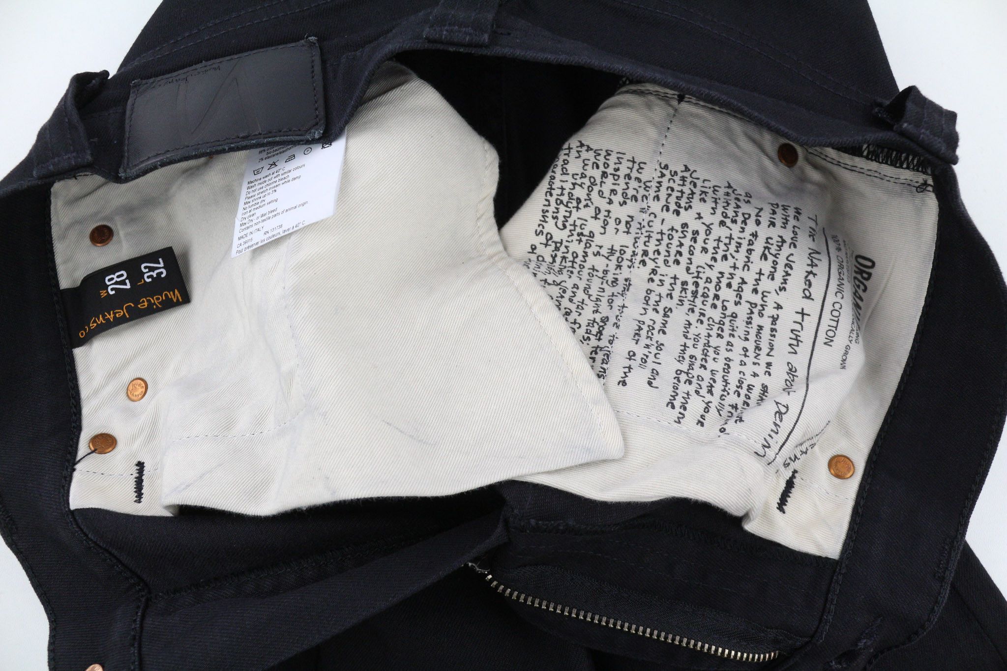 Nudie Jeans PIPE LED CLEAN SLATE W28/L32 Organic Cotton Jeans 80450 Size US 28 / EU 44 - 8 Thumbnail
