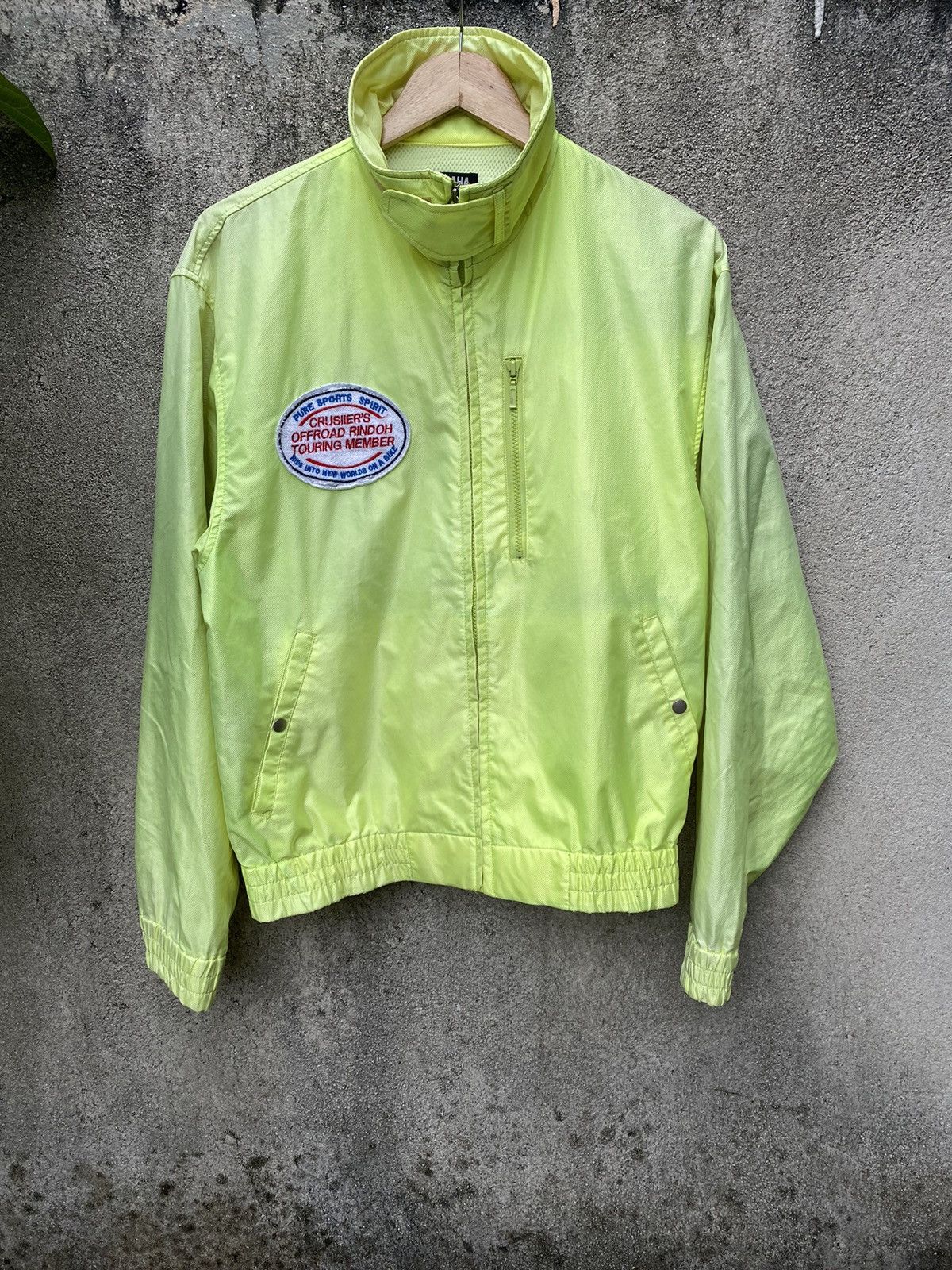 image of Moto x Racing Vintage 90's Yamaha Riding Jacket Bomber Style in Heather Light Green (Size Medium)