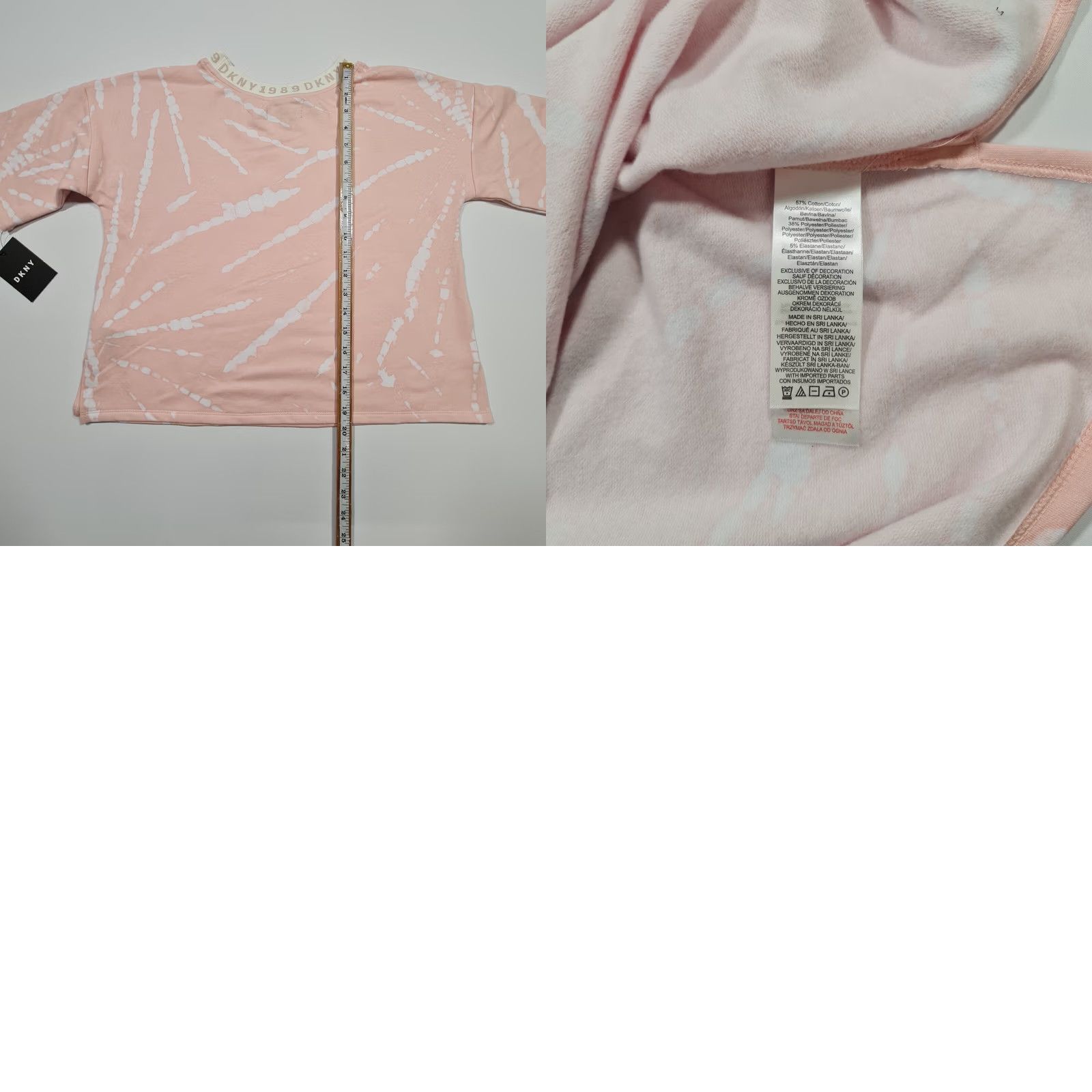 DKNY DKNY Womens Pyjama Top Pink Small Crew Neck Short Sleeves Logo Cotton Blend Jersey Sleepwear Tee Size S / US 4 / IT 40 - 8 Thumbnail