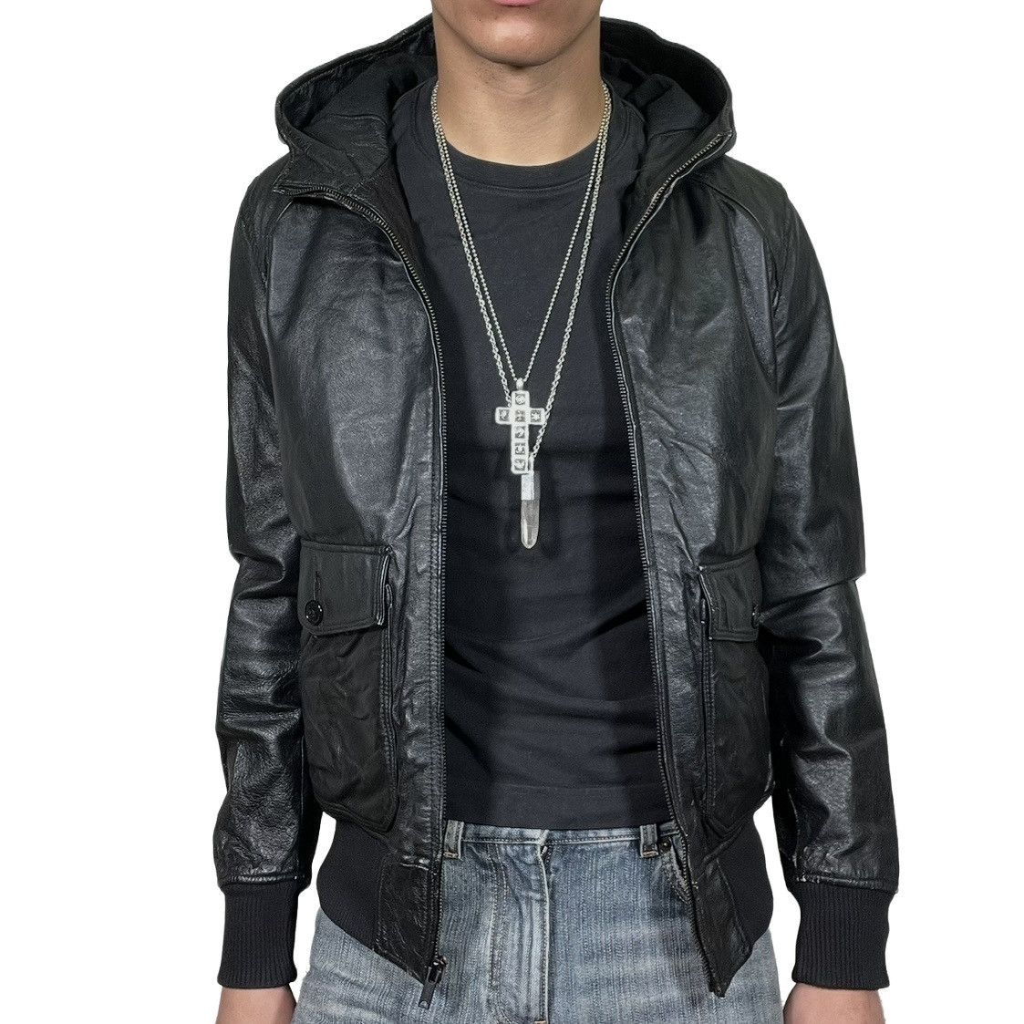 Hysteric Glamour Hysteric Glamour Hooded Leather Jacket Size US M / EU 48-50 / 2 - 4 Thumbnail