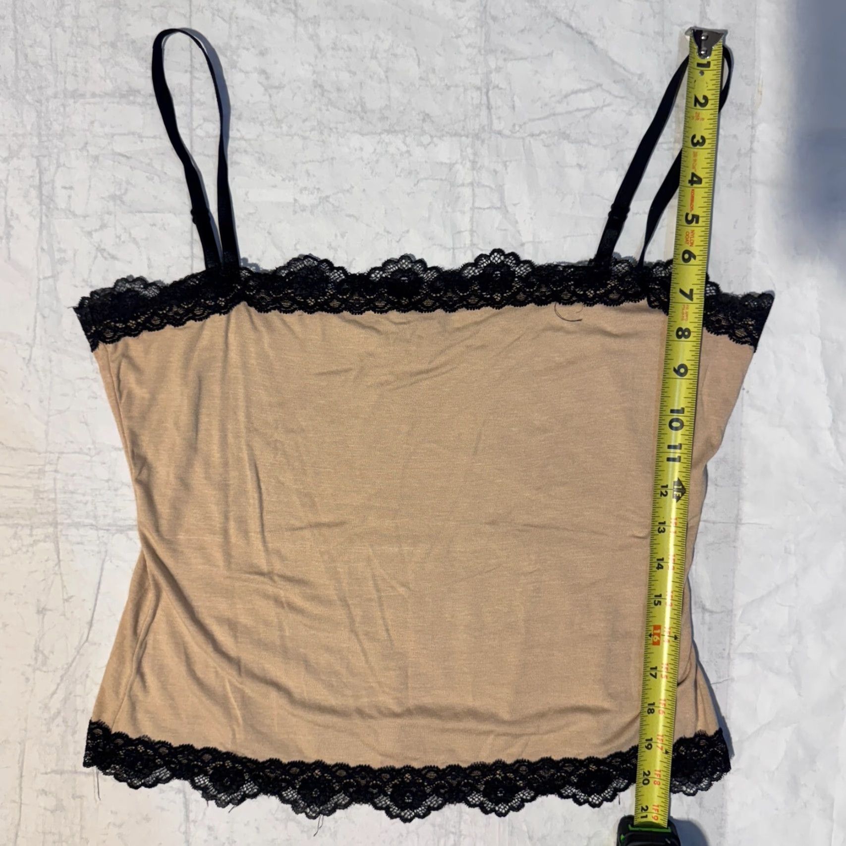 Vintage INC International Concepts Women's Floral Lace Camisole Tank XL Beige Tan Sleeveless Camisole Womens XL Beige Lace Floral INC Camisole Size ONE SIZE - 4 Thumbnail