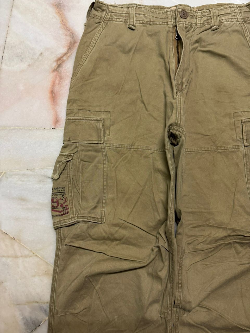 20471120 Baggy💥Vintage Abercrombie Tactical Cargo Big Pocket Distress Size US 32 / EU 48 - 5 Thumbnail