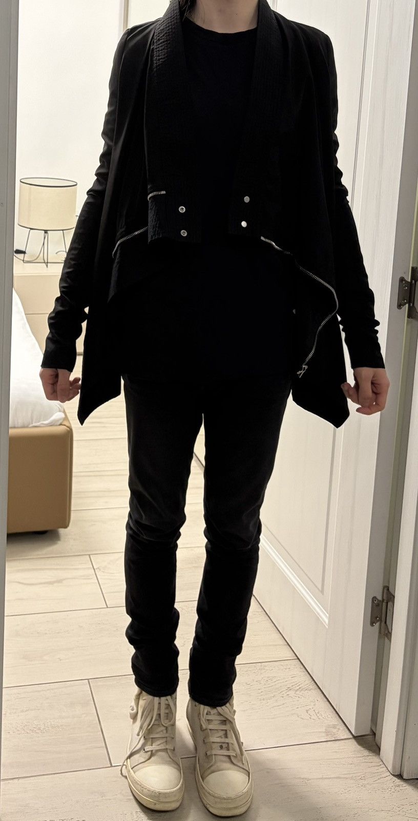 Rick Owens Rick Owens Neck Asymmetrical Zipper Jacket Size US XS / EU 42 / 0 - 13 Thumbnail