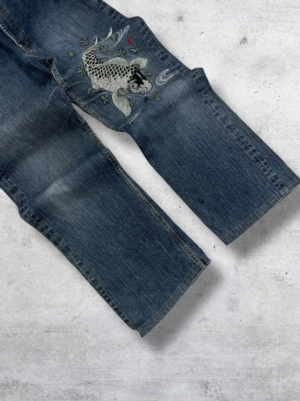 Japanese Brand KARAKURI TAMASHI TRADITIONAL JAPAN SUKAJAN EMBROIDERED 90S Size US 30 / EU 46 - 4 Thumbnail