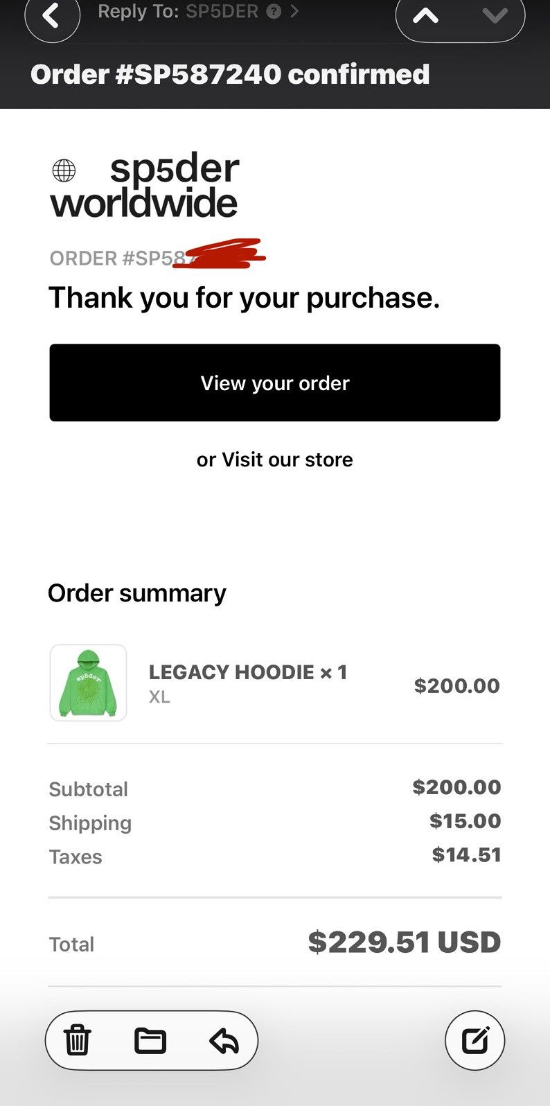Sp5der Sp5der Legacy Hoodie Green XL Size US XL / EU 56 / 4 - 8 Thumbnail