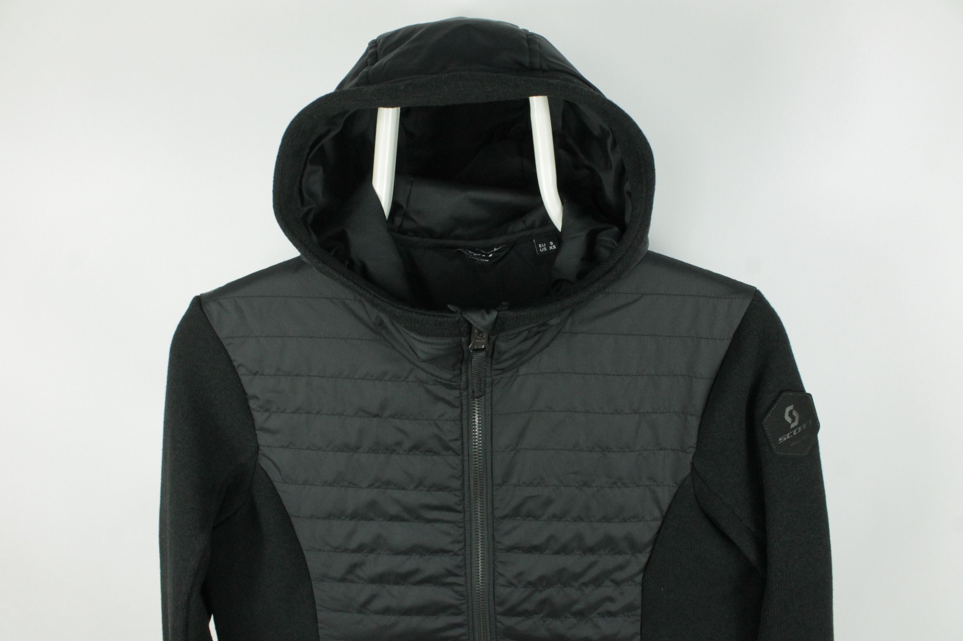 Schott SCOTT Defined Optic Warm Hybrid Black Hoodie Women's Size XS / US 0-2 / IT 36-38 - 2 Thumbnail