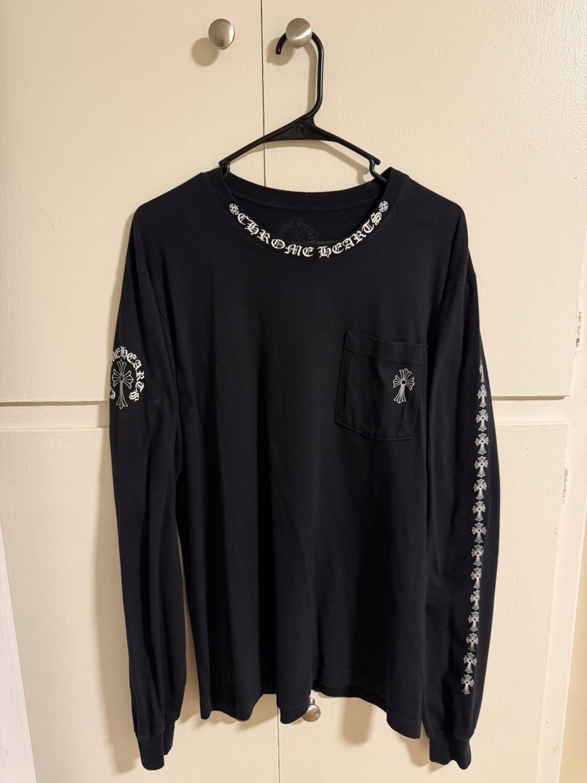 Chrome Hearts Chrome hearts Neck logo cross sleeve | Grailed