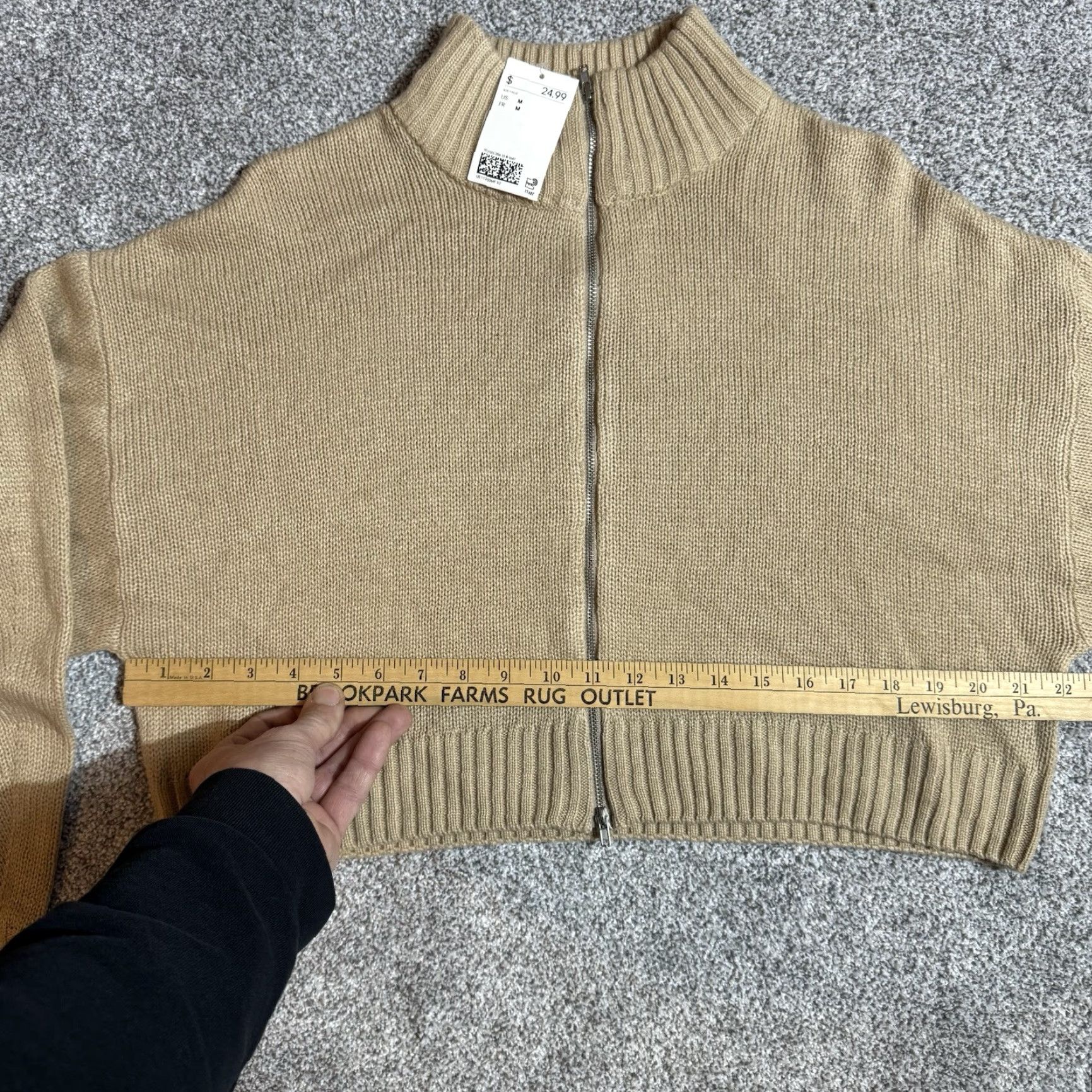 H&M H&M Divided Sweater Womens M Cropped Full Zip Mock Neck Streetwear Preppy Casual City日韩? Size M / US 6-8 / IT 42-44 - 3 Thumbnail