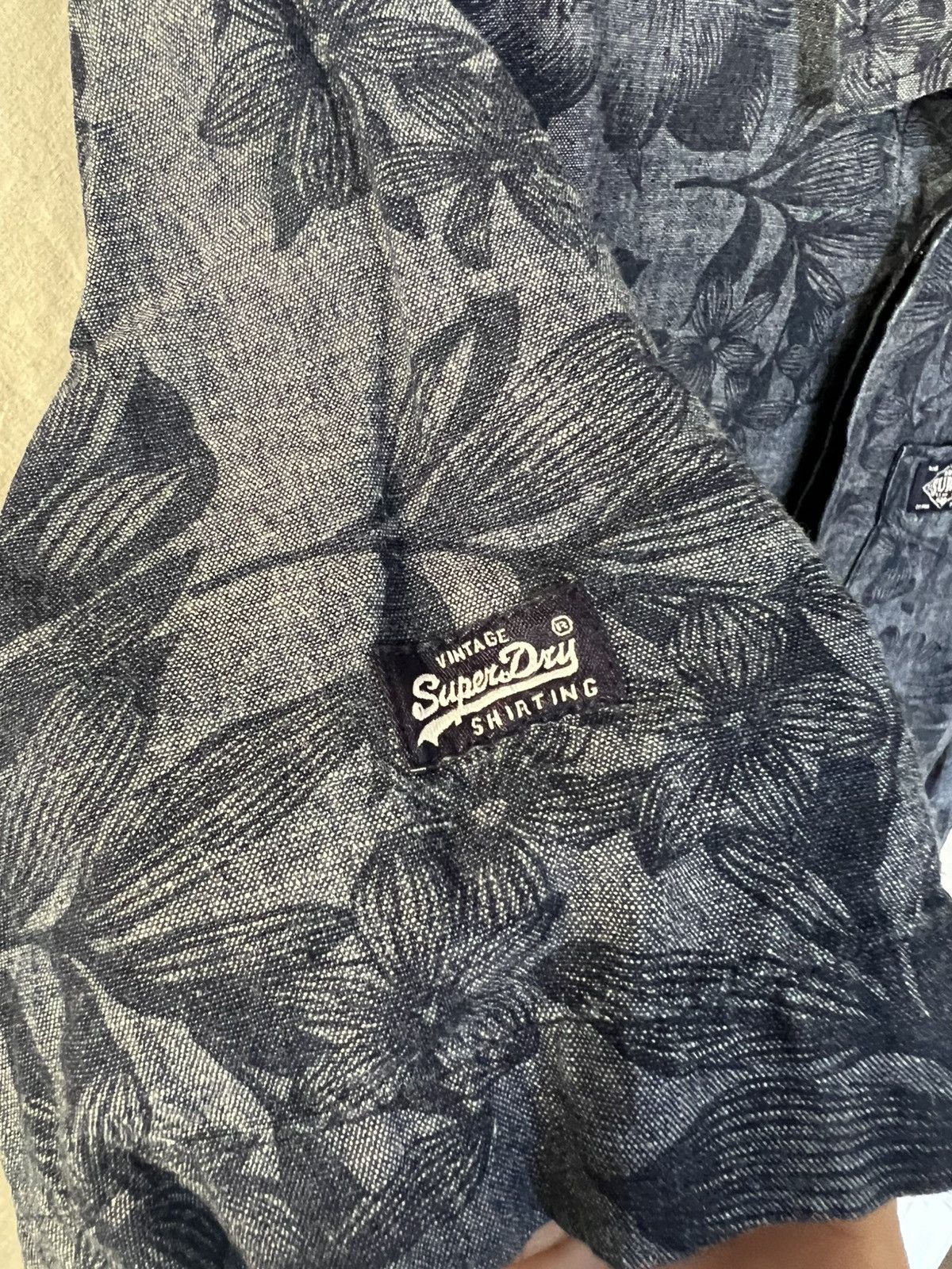 Superdry Superdry Denim Floral Button-Up Casual Button-Down Shirt Size US L / EU 52-54 / 3 - 3 Thumbnail