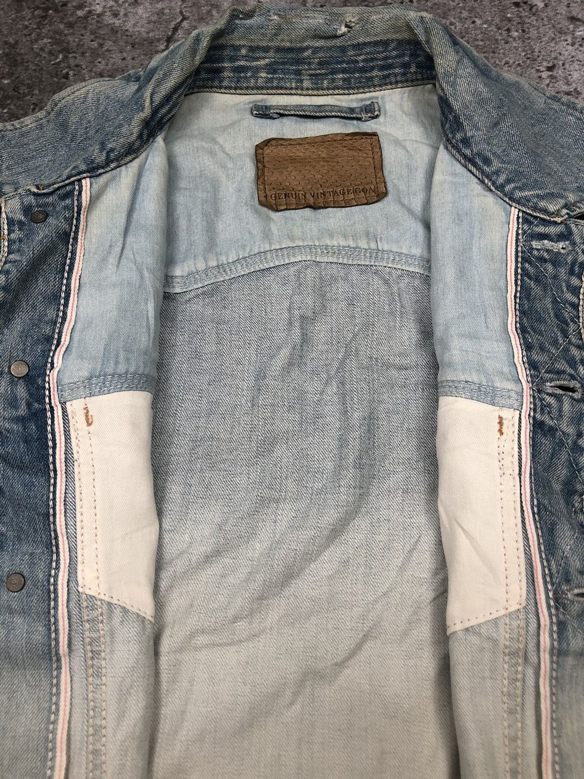 GOA G.O.A Selvedge Ripped Denim Jacket Size US M / EU 48-50 / 2 - 5 Thumbnail