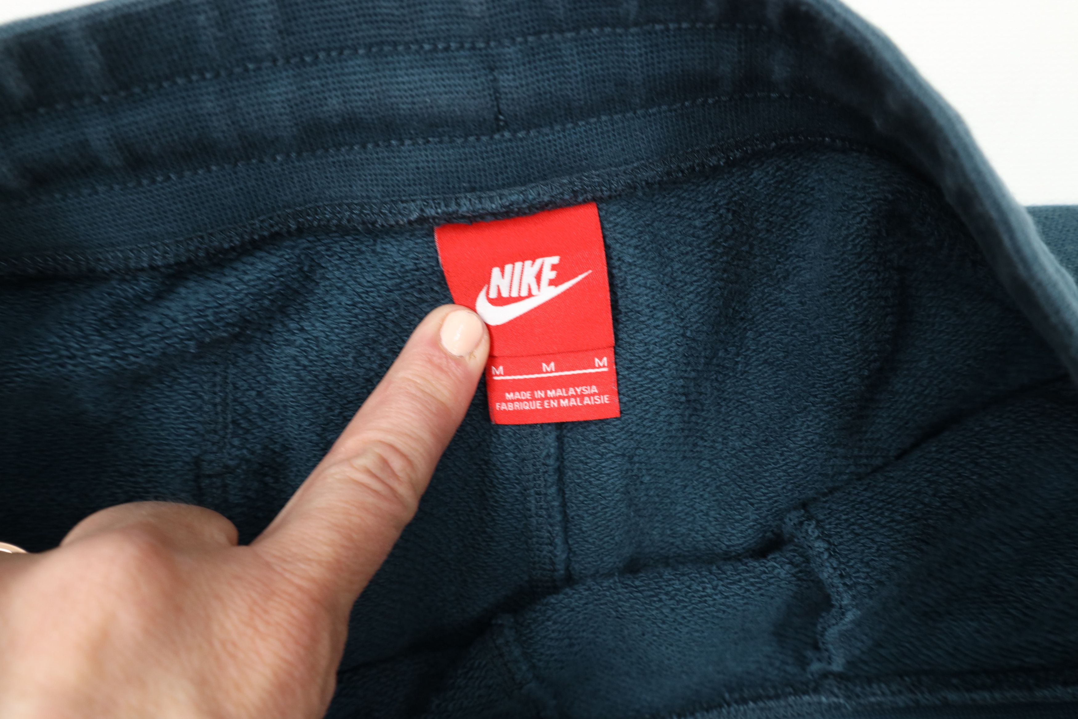 Nike × Vintage Vintage Nike Swoosh Cotton Ribbed Knit Wide Sweatpants Teal Size US 34 / EU 50 - 10 Thumbnail