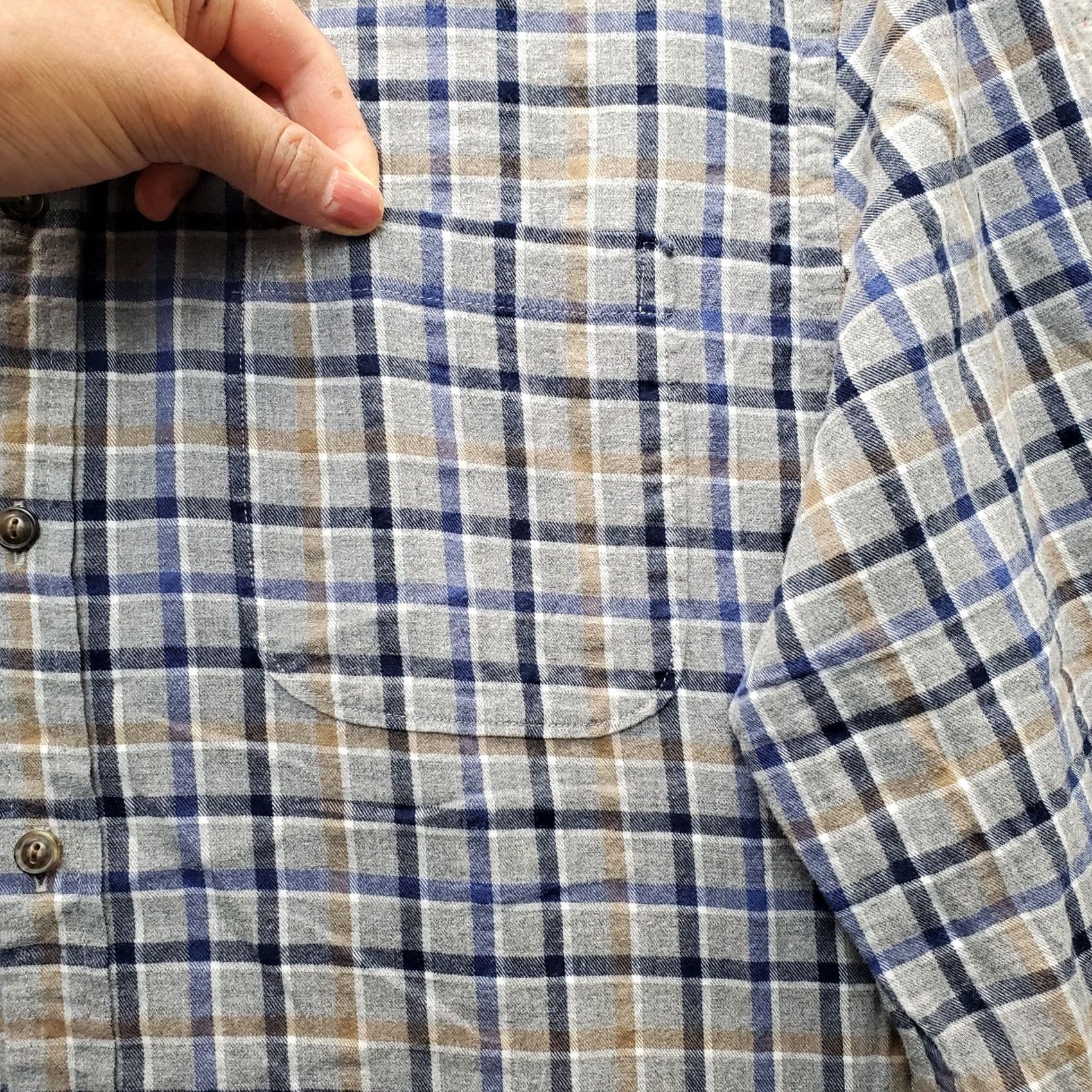 Jos. A. Bank Jos. A. Bank Button-Down Shirt Mens L Multi Plaid Flannel Tailored Fit Collared Size US L / EU 52-54 / 3 - 4 Thumbnail