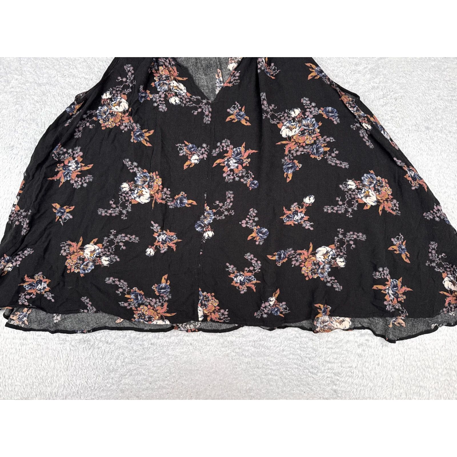 Free People Free People Tunic Top Black Floral Rayon V-Neck Sleeveless Pocket S Bohemian Womens Size S / US 4 / IT 40 - 5 Thumbnail