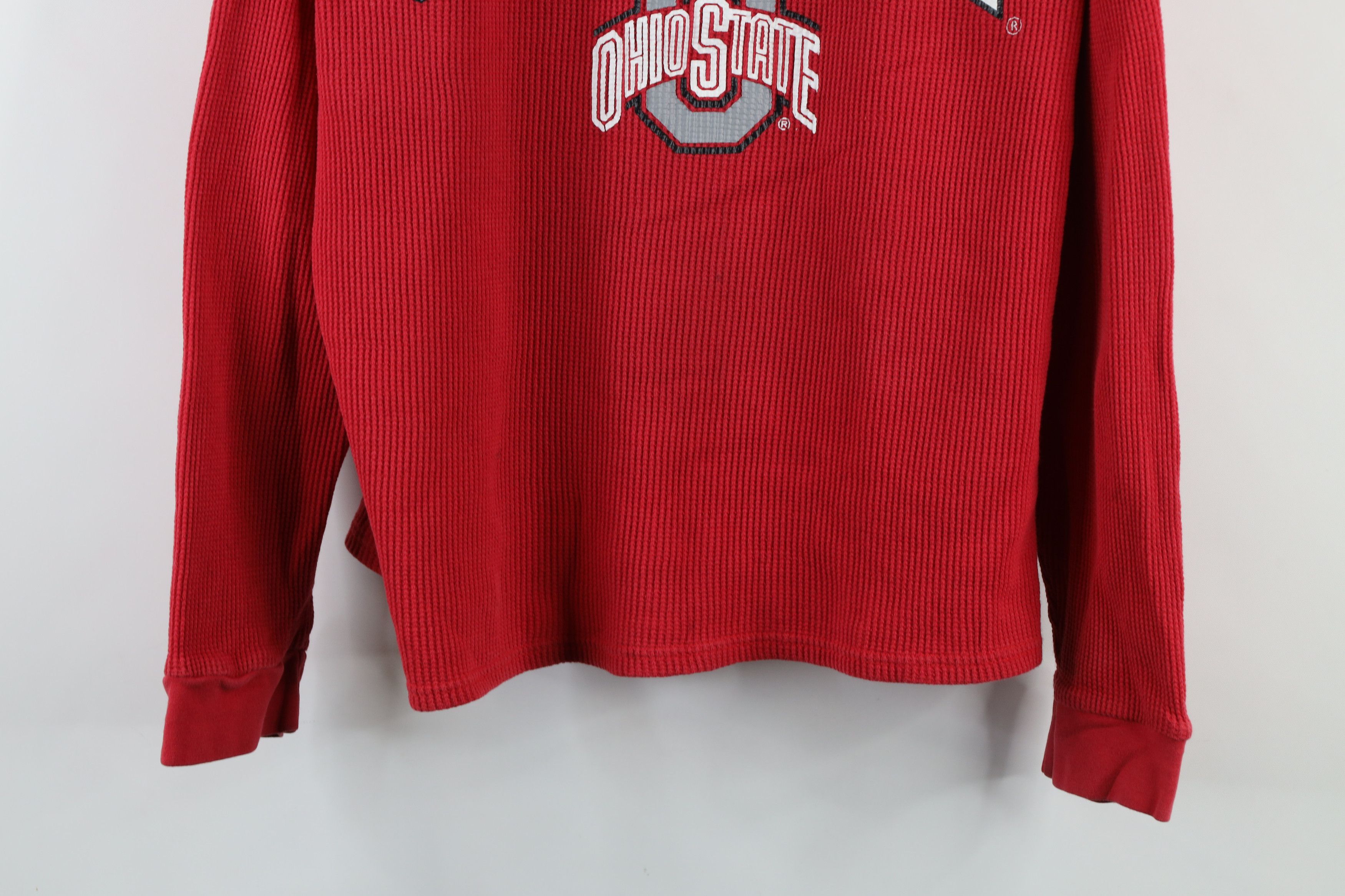 Vintage Vintage State University Thermal Waffle Knit T-Shirt Red Size US XL / EU 56 / 4 - 3 Thumbnail