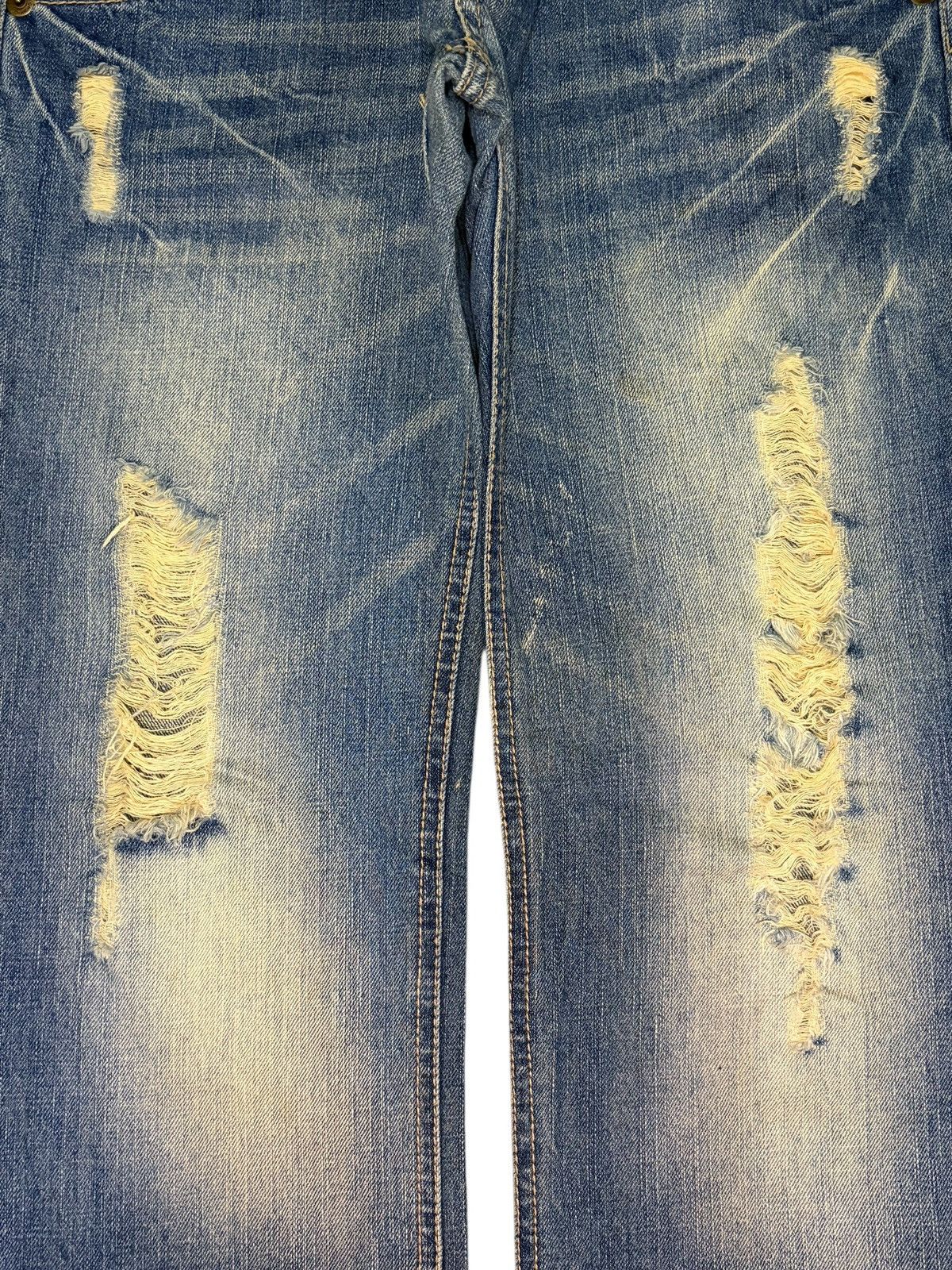 Edwin Vintage Japanese Brand Rusty Wash Distressed Jeans Size 29" - 3 Thumbnail