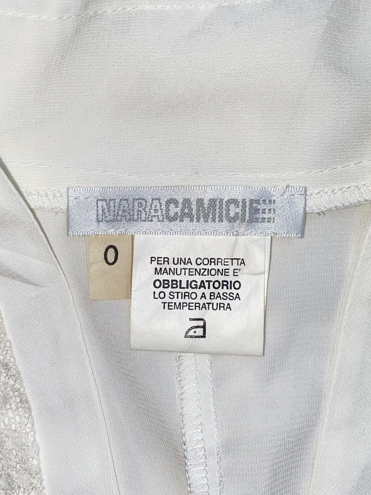 Designer × Japanese Brand NARA CAMICIE White Blouse Size XS / US 0-2 / IT 36-38 - 11 Thumbnail
