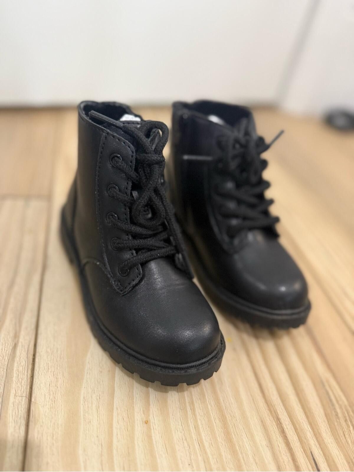 Other Black Lace-Up Combat Boots Size US 9 / EU 42 - 3 Thumbnail