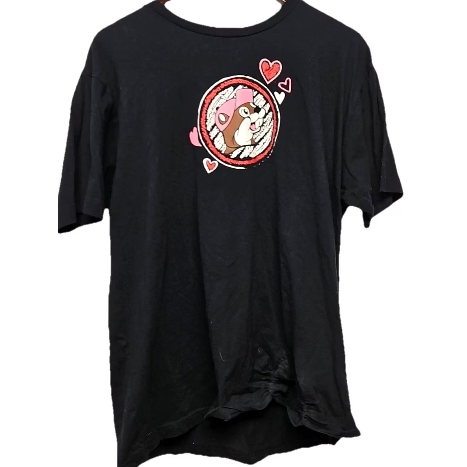 Valentino VINTAGE Buc-ee’s Love Is In The Air Graphic T Shirt Black XL Cotton Valentine Size US XL / EU 56 / 4 - 2 Thumbnail