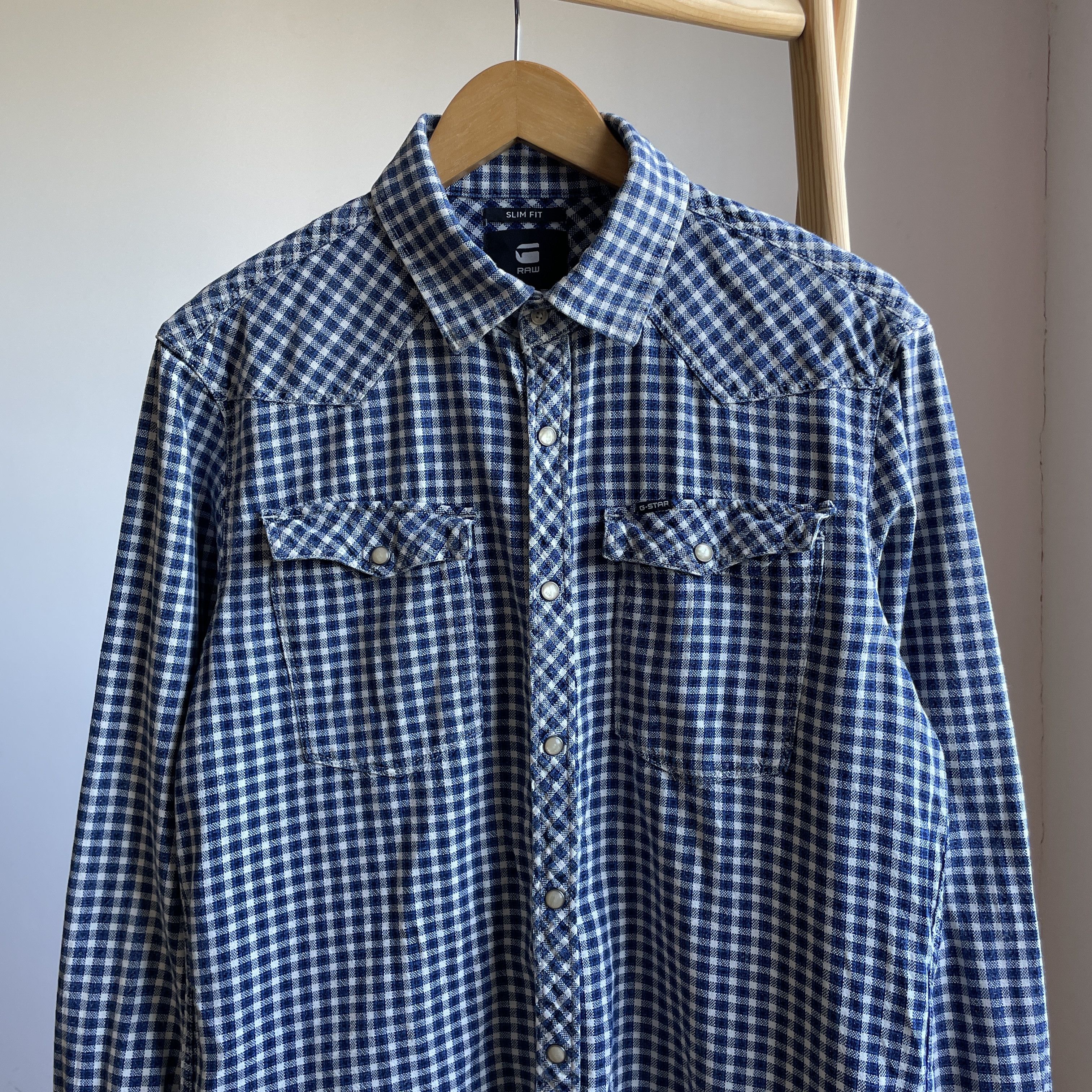 G-Star G-Star Raw Check Flannel Western Distressed Slim Shirt Size US L / EU 52-54 / 3 - 3 Thumbnail