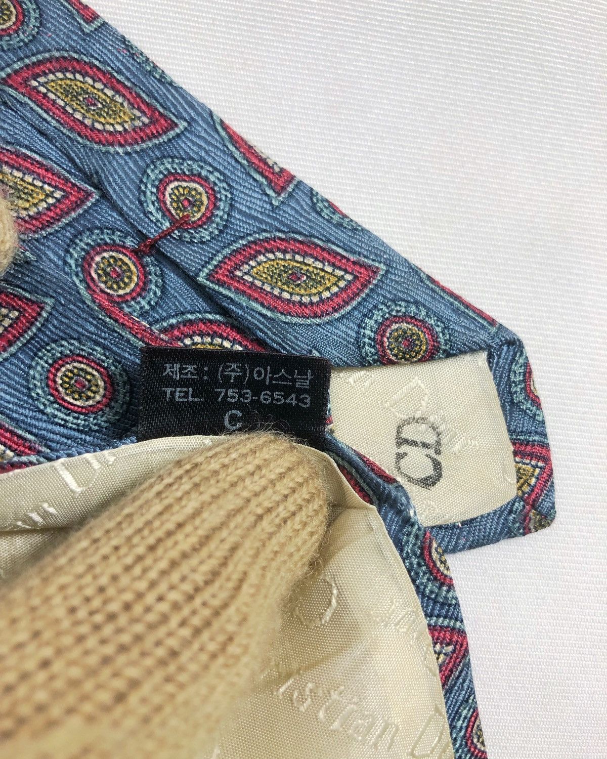 Christian Dior Monsieur Rare Vintage Christian Dior Monsieur Paisley Silk Tie Size ONE SIZE - 9 Thumbnail