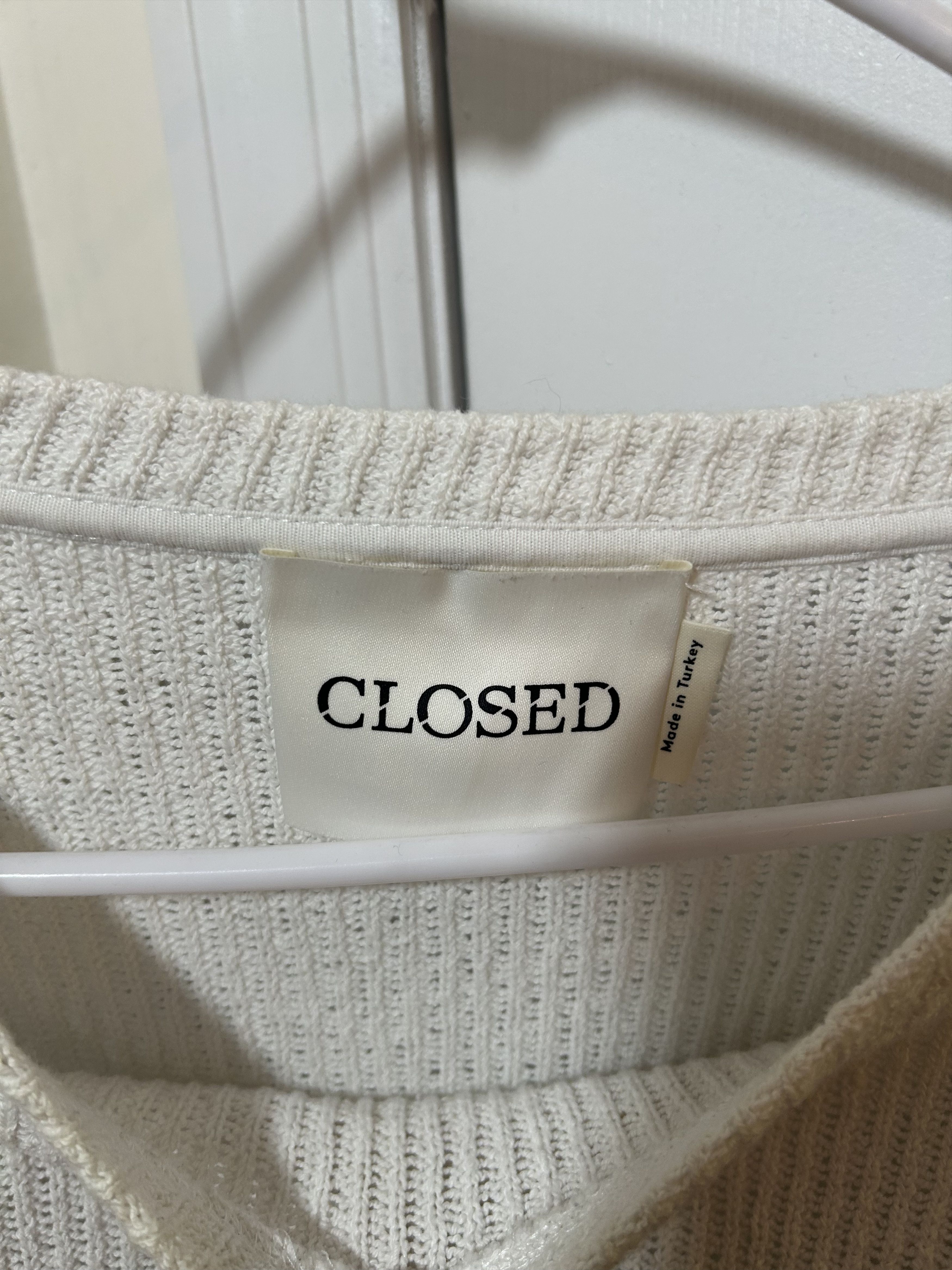CLOSED Closed White Sweater Size US L / EU 52-54 / 3 - 2 Thumbnail