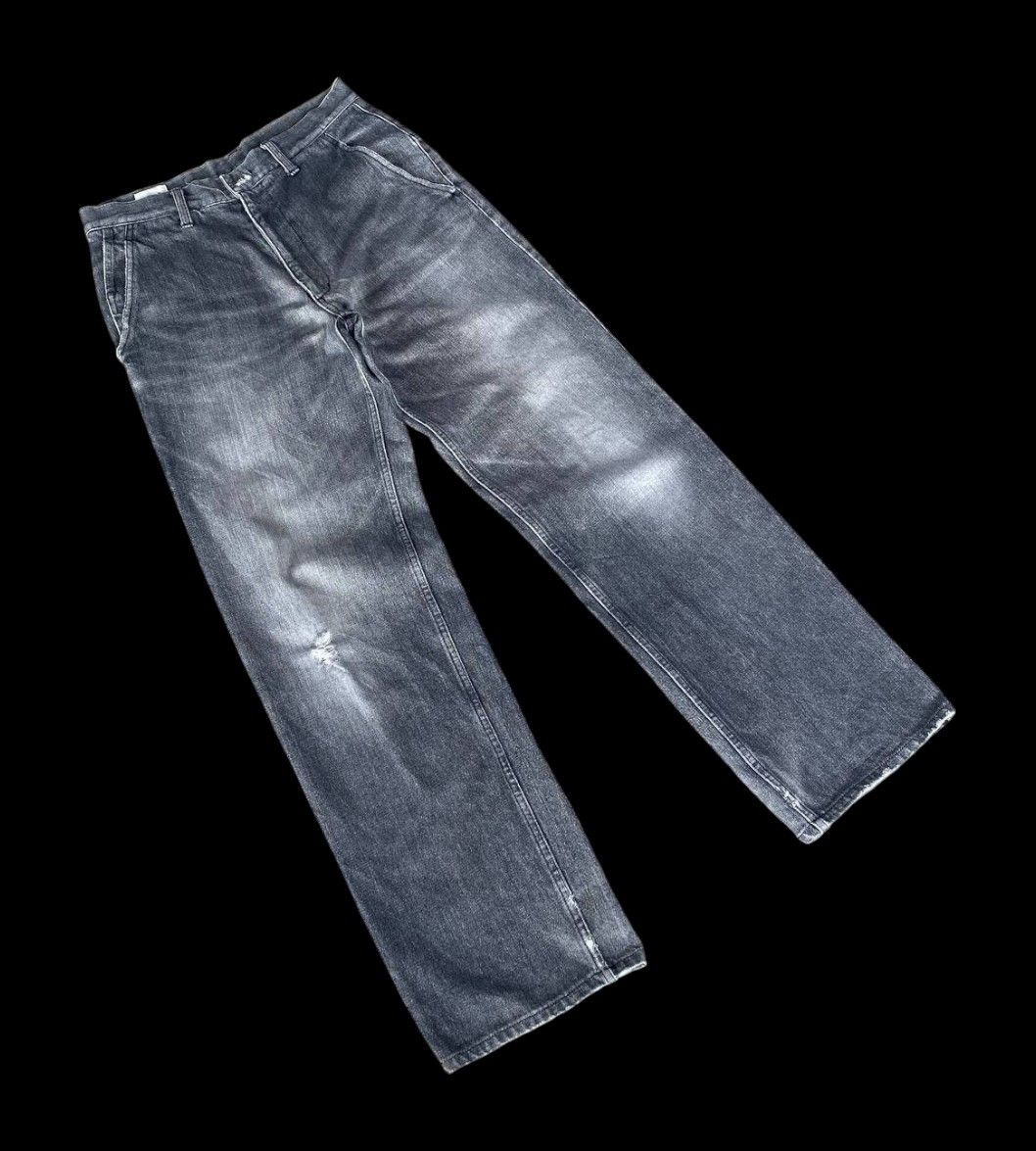 Takeo Kikuchi BJ6-19 VTG JAPAN TAKEO KIKUCHI DISTRESSED FADED GREYWASH Size US 29 - 6 Thumbnail