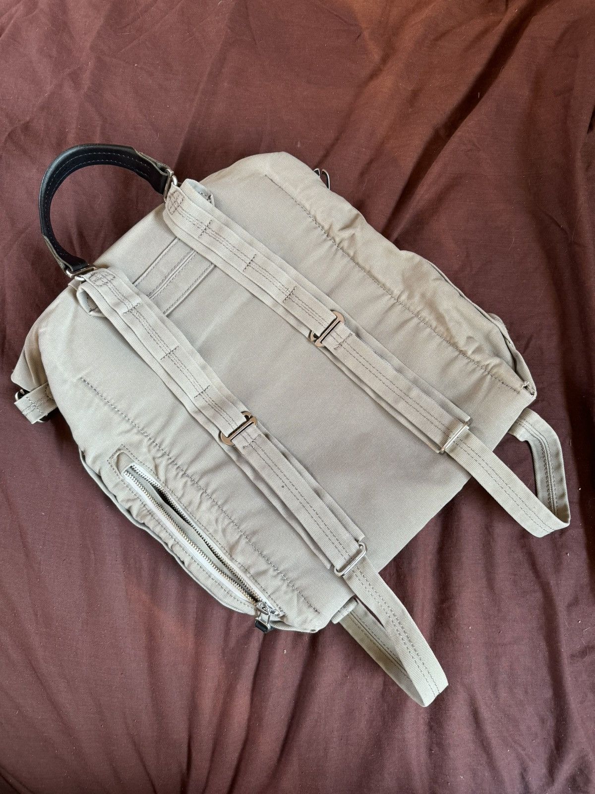 Japanese Brand × QWSTION QWSTION Bananatex laptop nylon/leather square backpack bag Size ONE SIZE - 1 Thumbnail