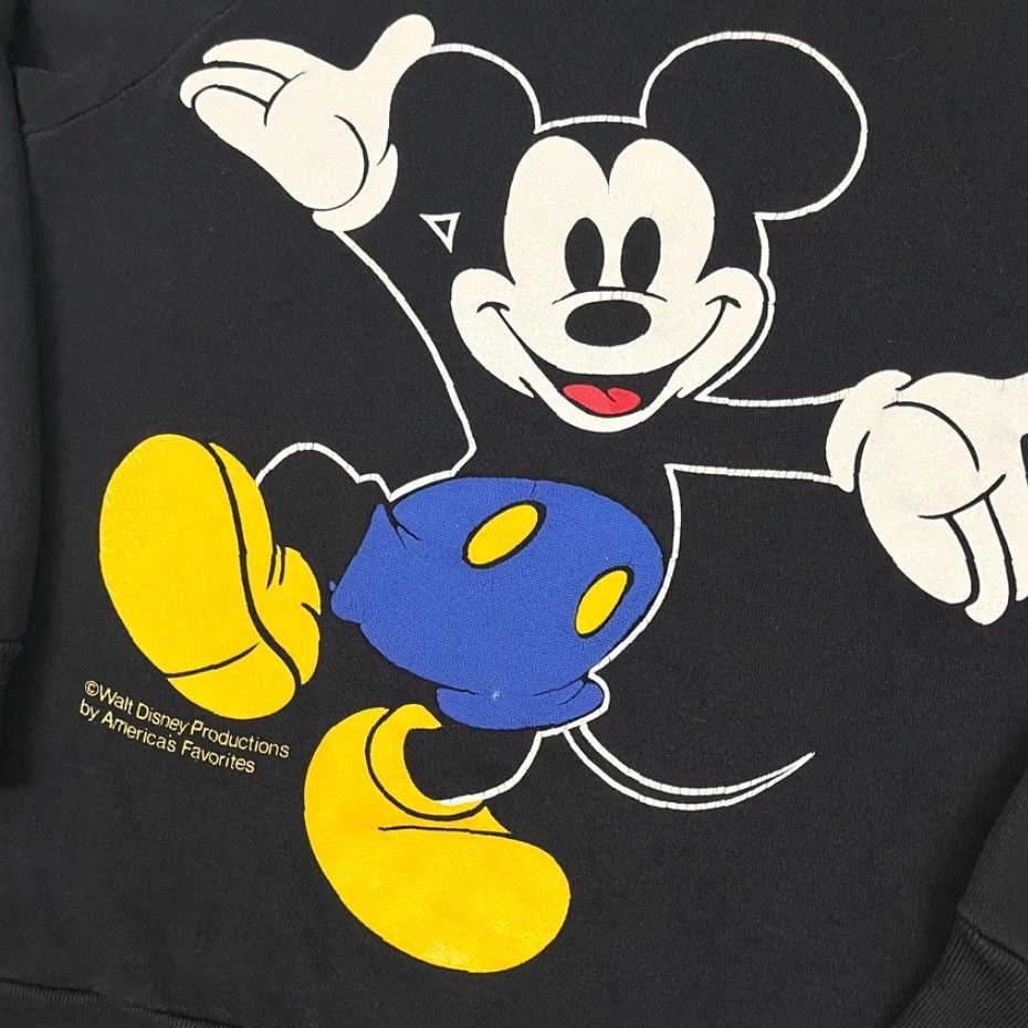 Disney VTG Mickey Mouse Sweatshirt Adult Womens L Black Disney Crew Pullover USA Size L / US 10 / IT 46 - 3 Thumbnail