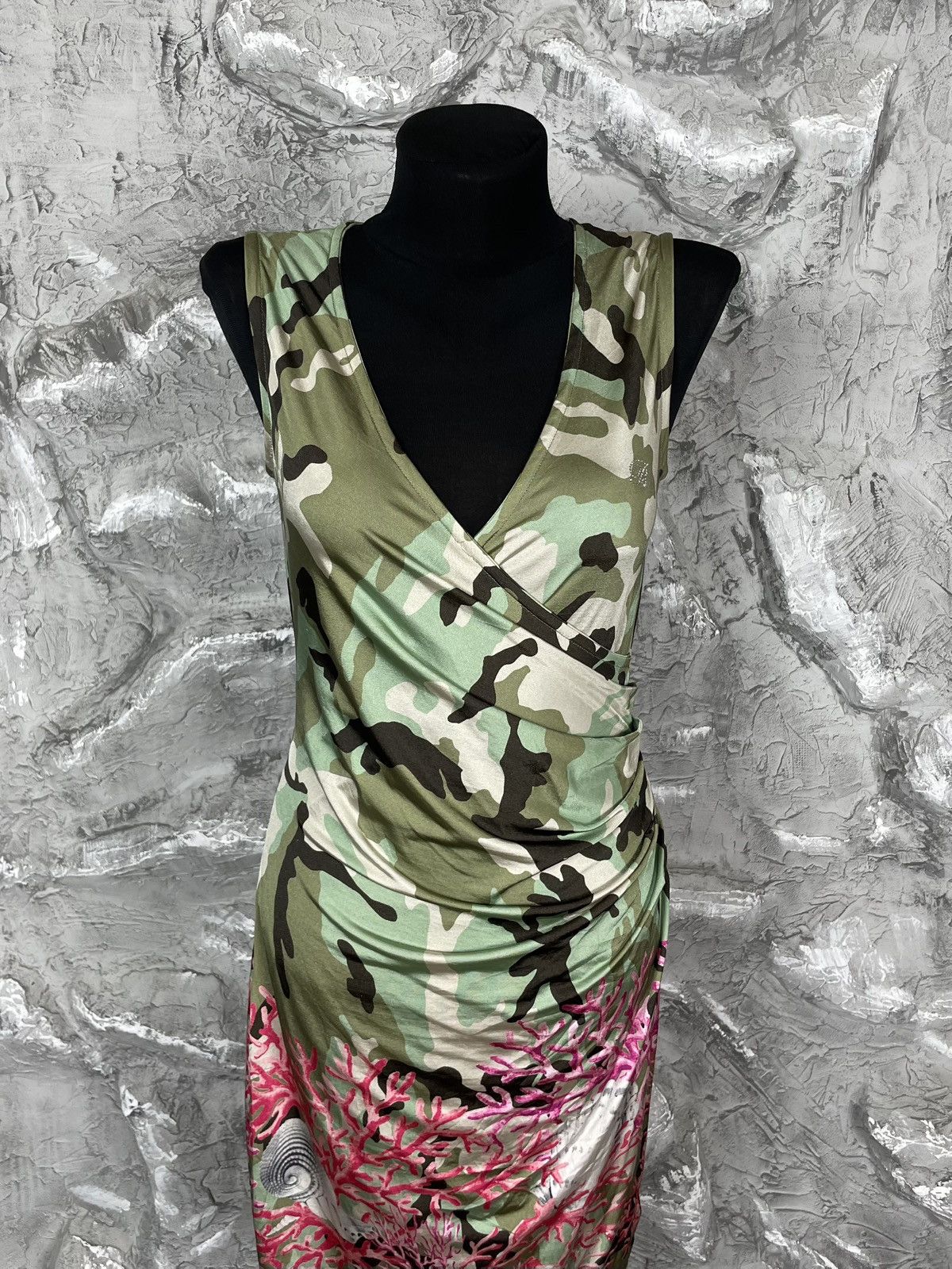 Blumarine Bluemarine Rare Vintage Dress Camo / Corrals Pattern Y2K Size S / US 4 / IT 40 - 10 Thumbnail