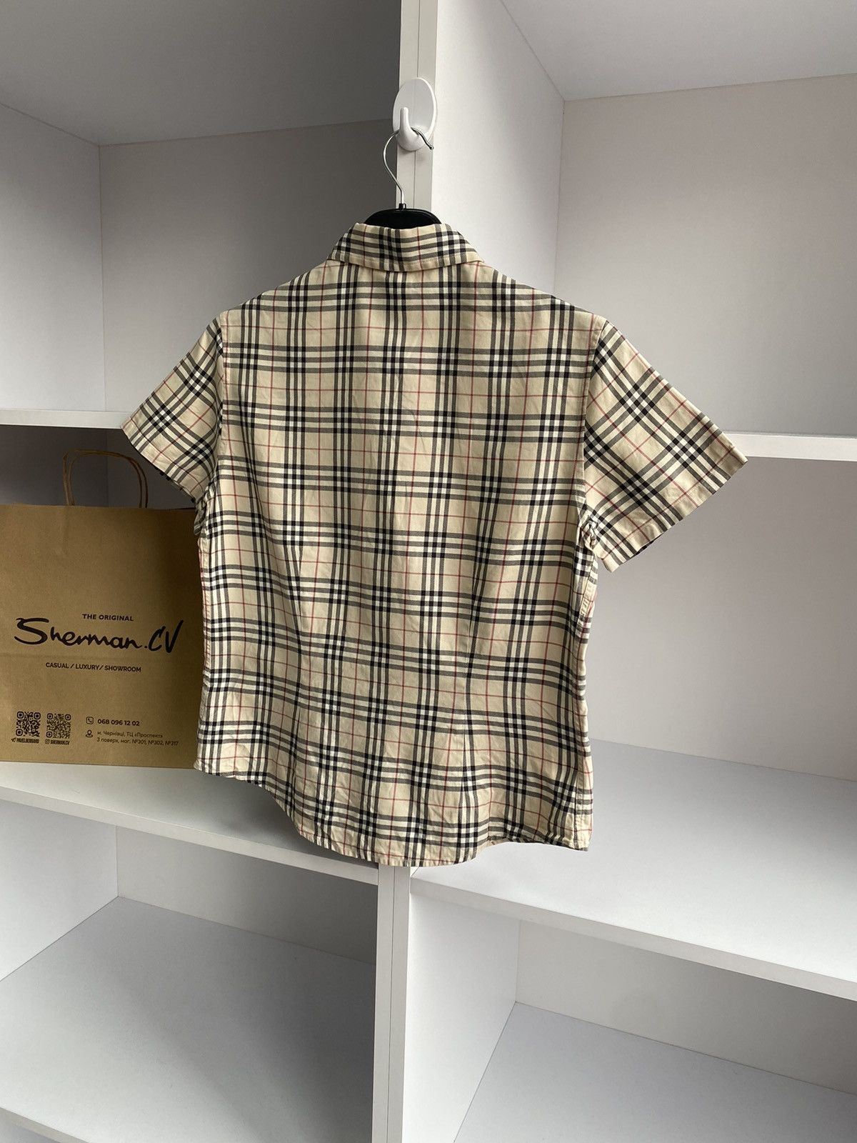 Burberry × Designer × Vintage Vintage Burberry Kids Nova Check Button Up Shirt Size US M / EU 48-50 / 2 - 10 Thumbnail