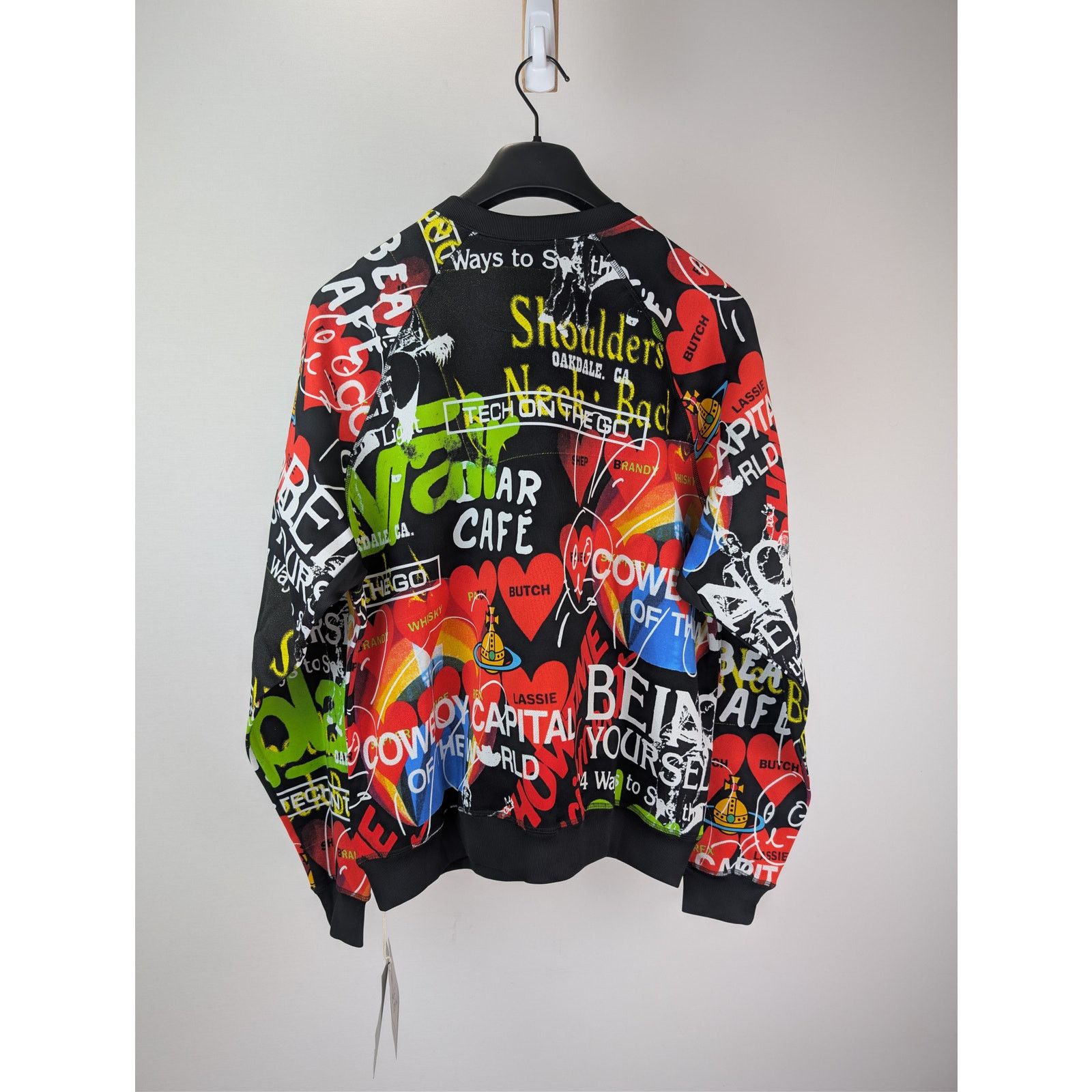 Vivienne Westwood o1rshd1 Organic Cotton Crewneck Graffiti Print Sweater Size US M / EU 48-50 / 2 - 10 Thumbnail