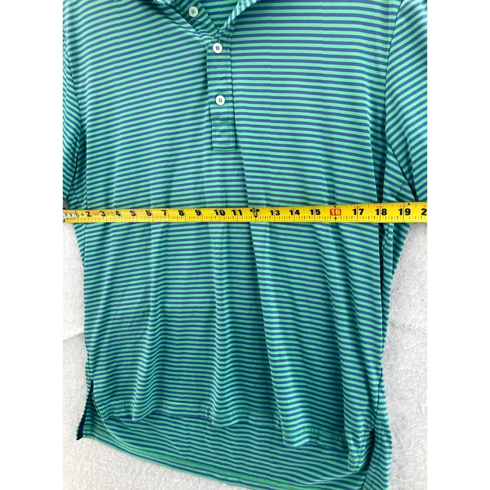 Vintage RLX Shirt Mens Medium Striped Blue Green Polo Golf RLX Polo Shirt Size US M / EU 48-50 / 2 - 2 Thumbnail