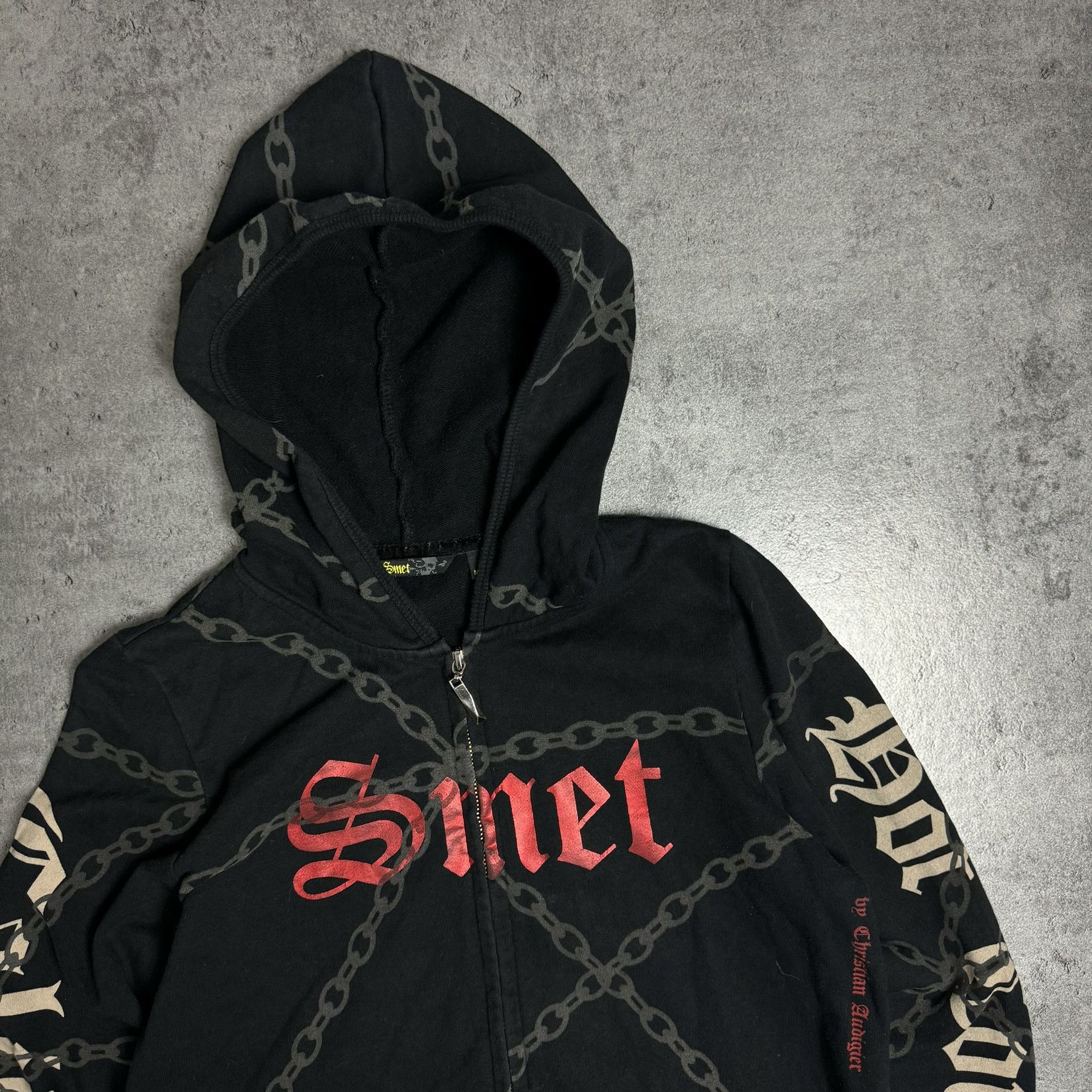 Christian Audigier × Ed Hardy × Vintage VINTAGE SMET ZIP HOODIE Y2K BY CHRISTIAN AUDIGIER Size US M / EU 48-50 / 2 - 2 Thumbnail