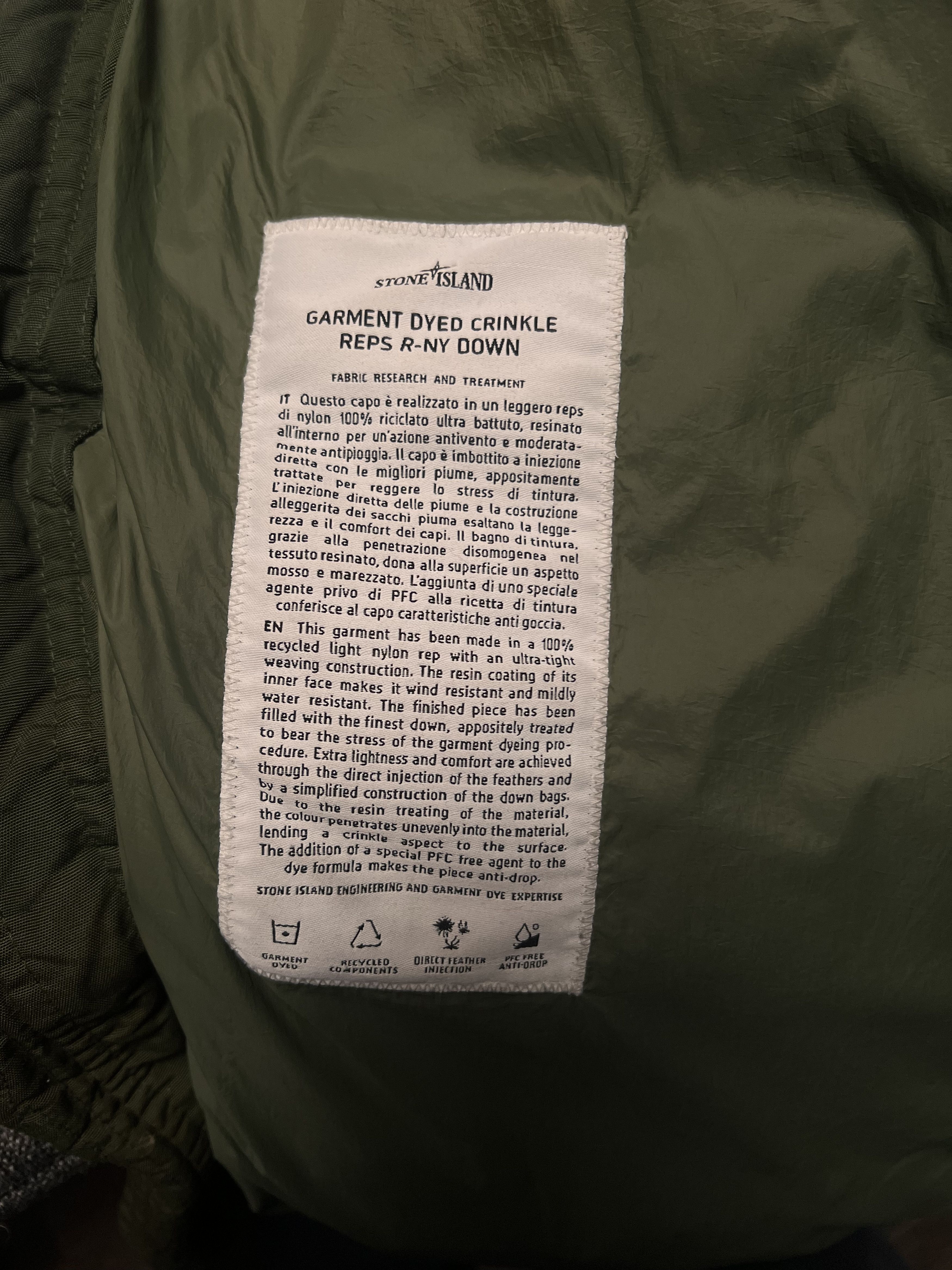 Stone Island Stone Island Garment Dyed Crinkle Reps NY Down Jacket Size US L / EU 52-54 / 3 - 7 Thumbnail