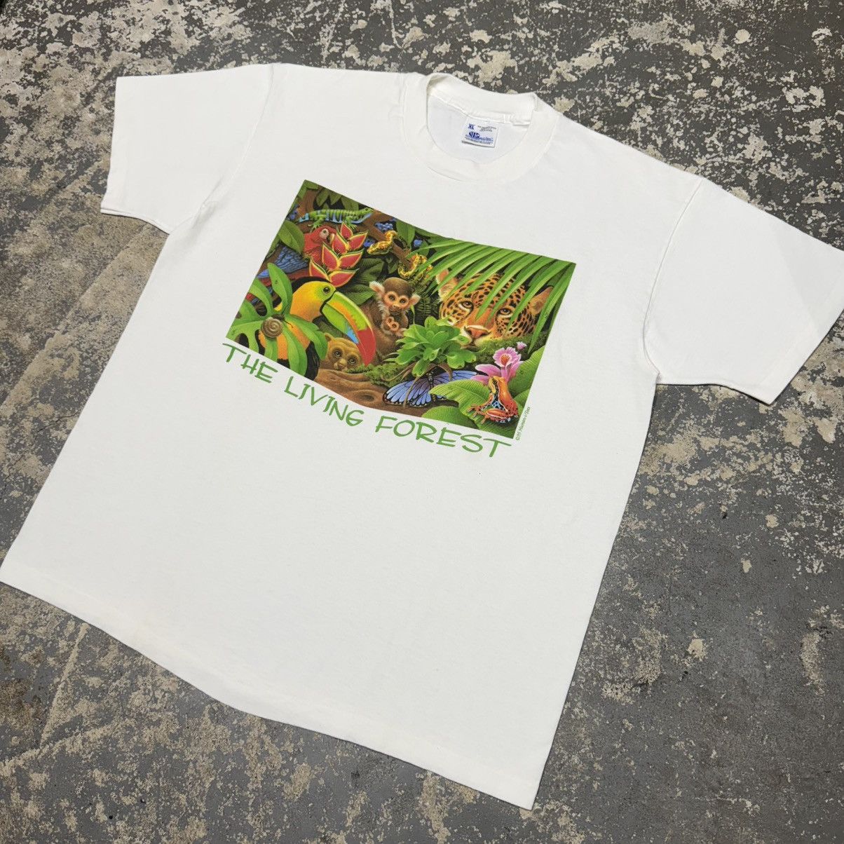 Vintage Vintage The Living Forest Nature Forest Tshirt Size US XL / EU 56 / 4 - 2 Thumbnail