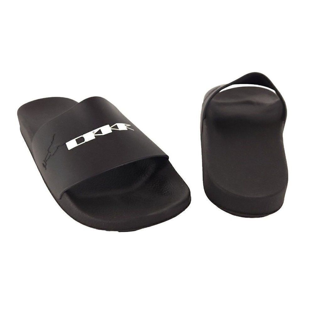 Rick Owens DRKSHDW Logo-print Rubber Slides 39 M6 W9 Black