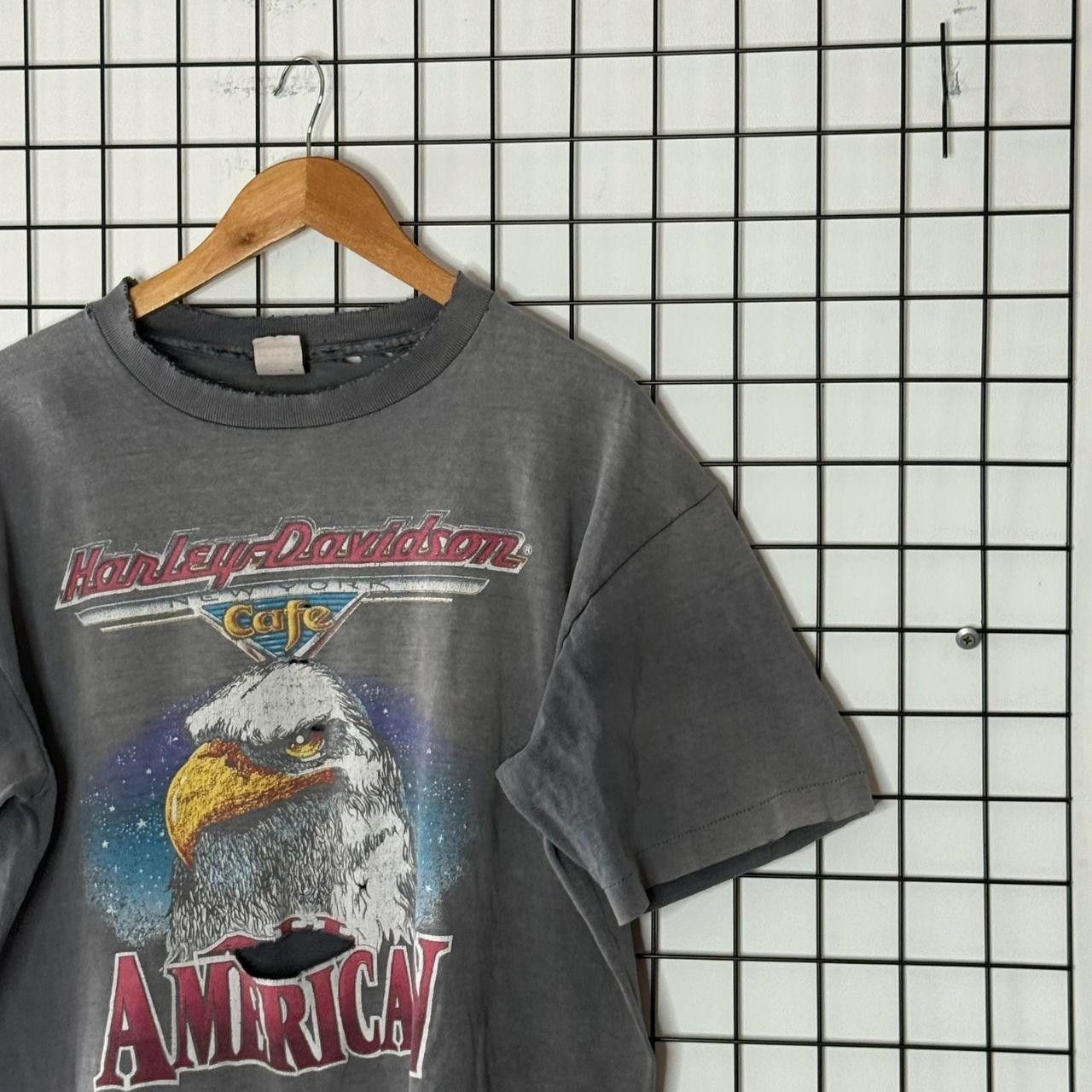 Harley Davidson Harley Davidson 90s Graphic Tee Eagle T shirt Thrashed Size US L / EU 52-54 / 3 - 3 Thumbnail