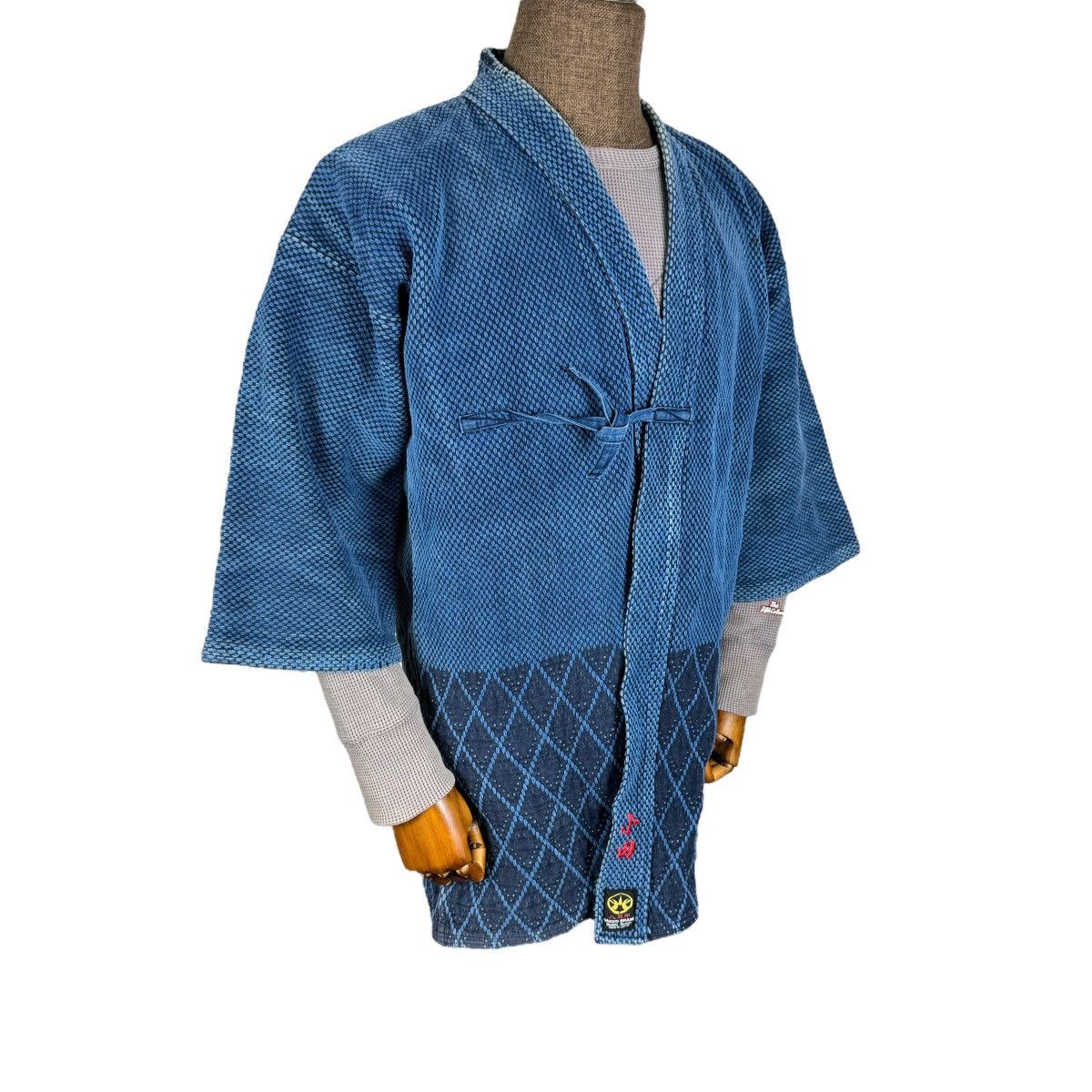Indigo 🌟INDIGO NORAGI SASHIKO KENDO ERA BORO KIMONO Size US L / EU 52-54 / 3 - 2 Thumbnail