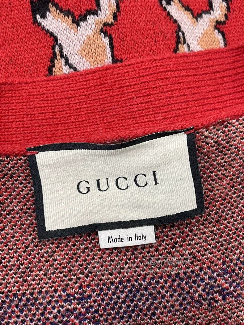 Gucci Red Piglet Cardigan coat