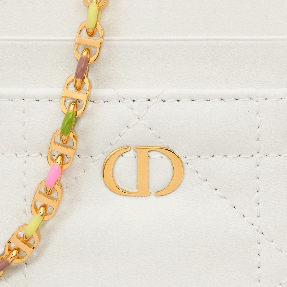 Dior o1bcso1str0226 Size:OS/ Holder with Chain in White Size ONE SIZE - 4 Thumbnail