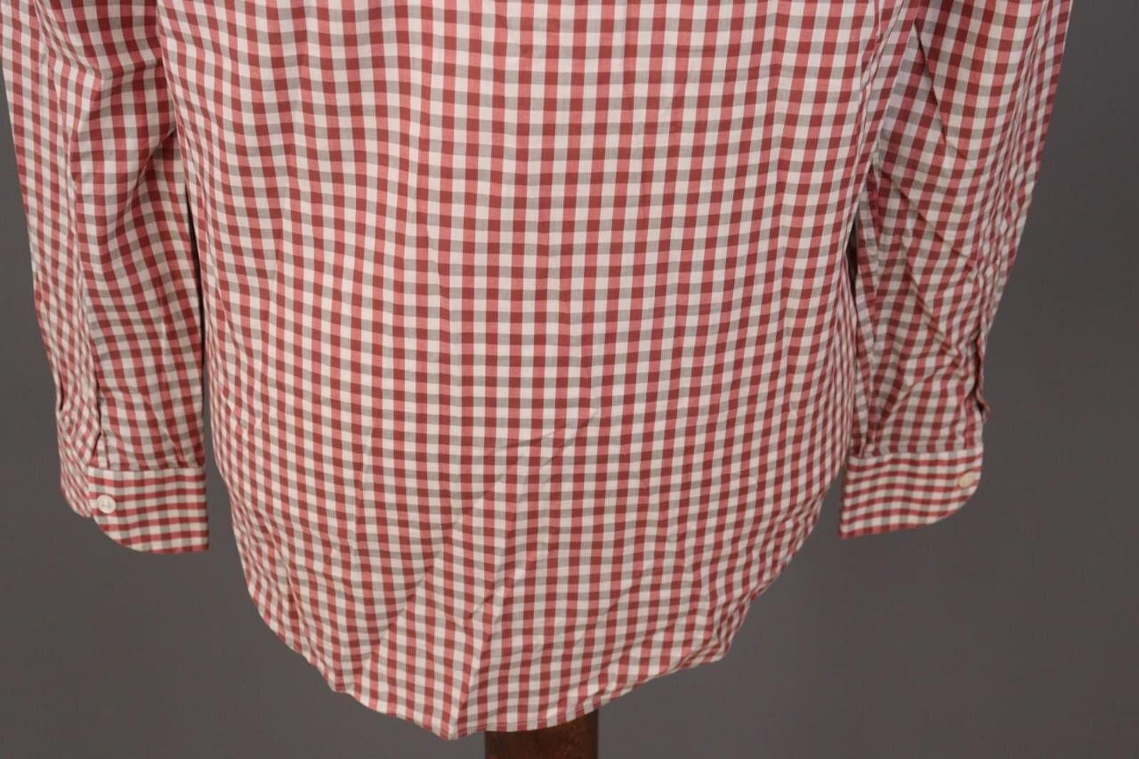 Gieves & Hawkes Red Check Dress Shirt Size M