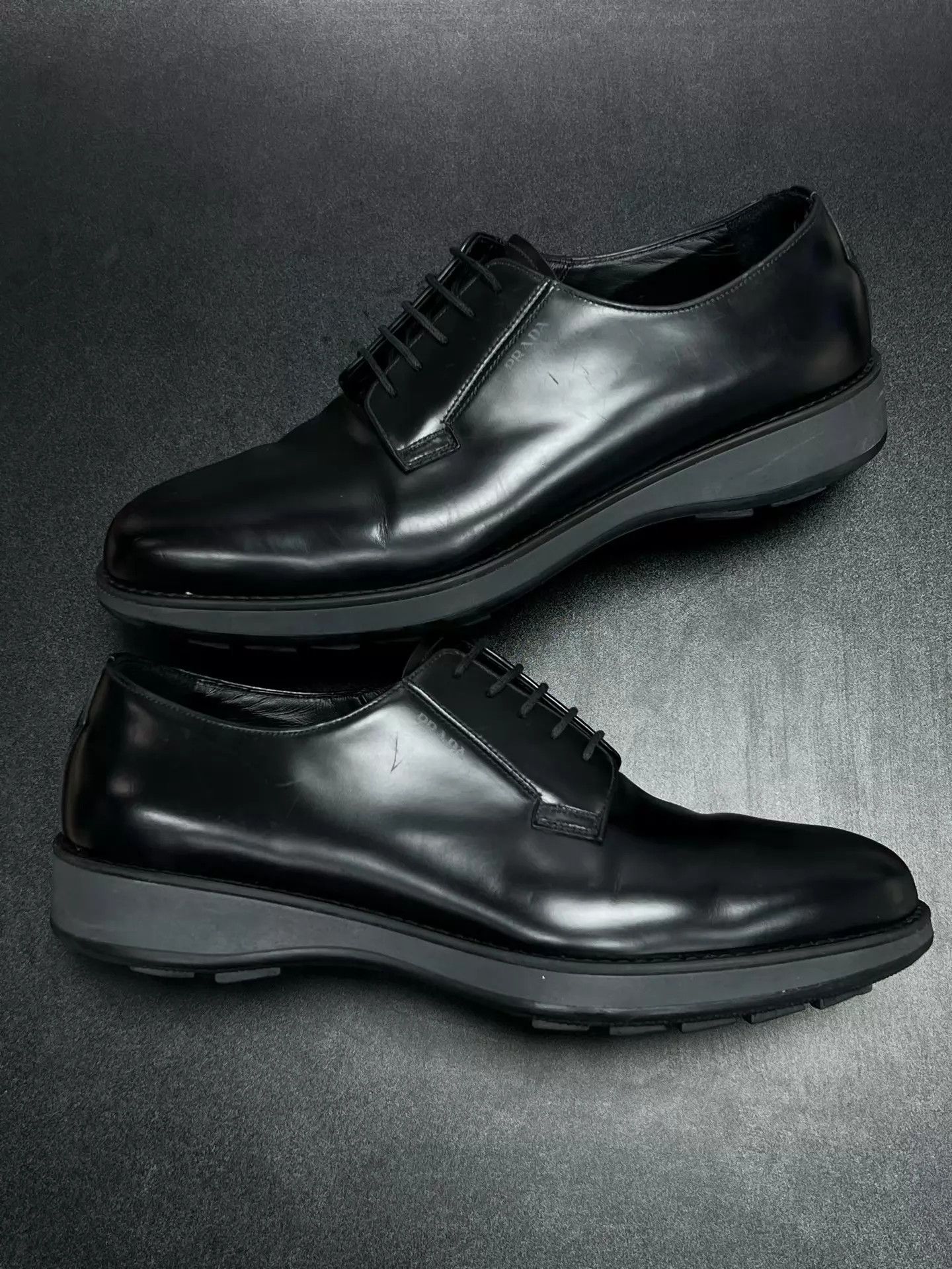 Prada PRADA Black Dress Shoes 43EU Near New Minor Scuffs Size US 10 / EU 43 - 5 Thumbnail