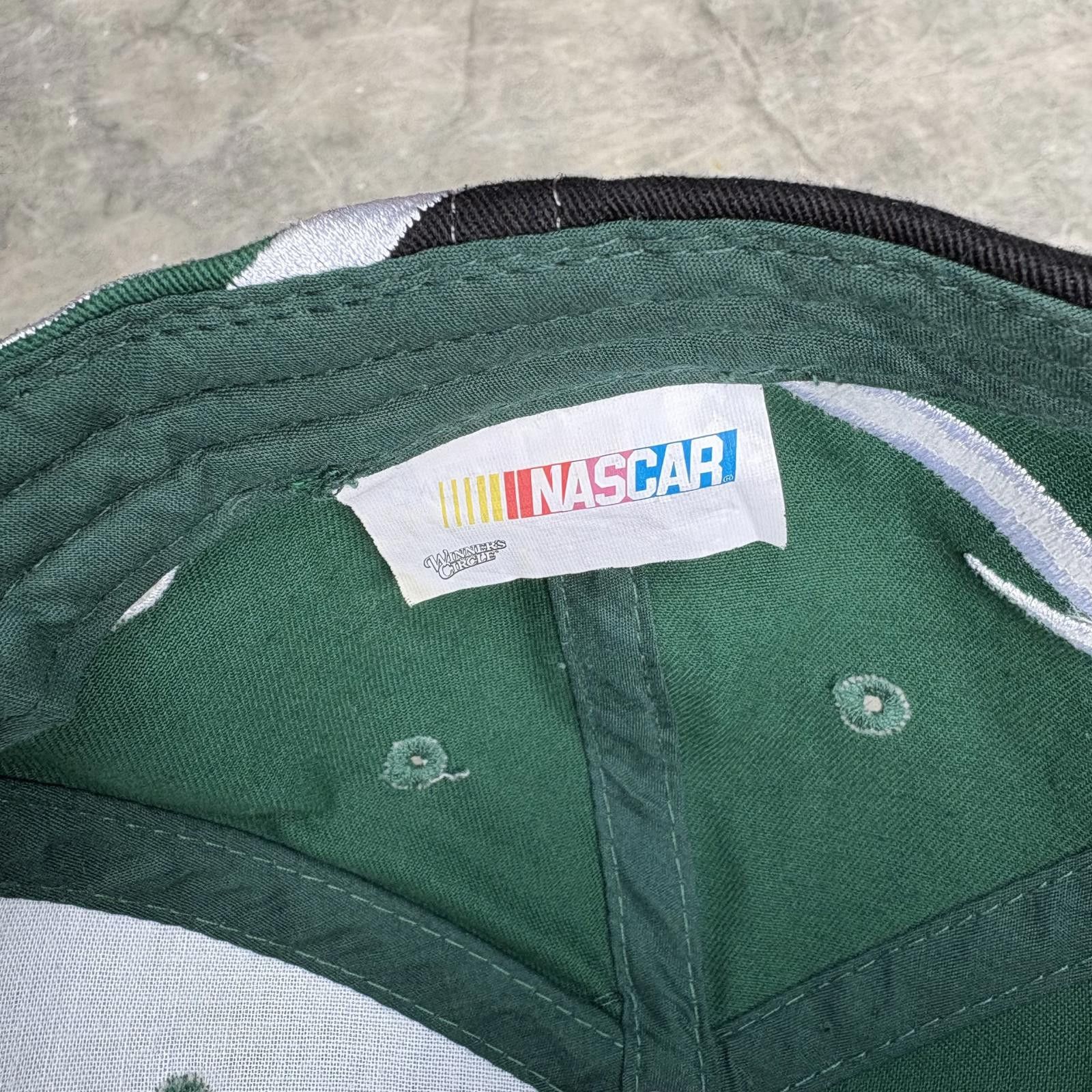 NASCAR × Vintage Vintage Y2K Dale Earnhardt Junior Fire Green NASCAR Hat Size ONE SIZE - 6 Thumbnail
