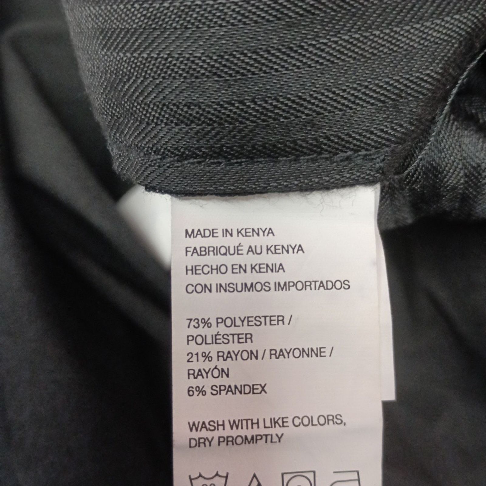 Van Heusen Van Heusen Dress Pants Men's 33x32 Black Flat Front Slacks Size US 33 - 6 Thumbnail