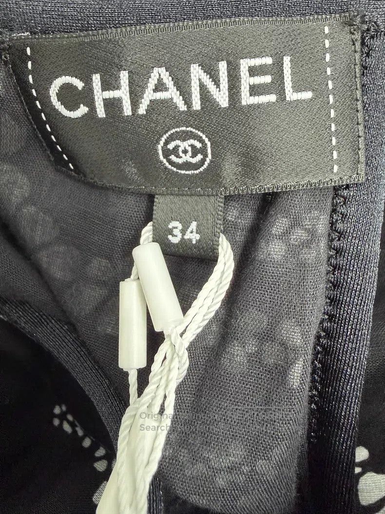 Chanel Chanel Beach Series Black and White Printed Dress Size XXS / US 00 / IT 34 - 4 Thumbnail