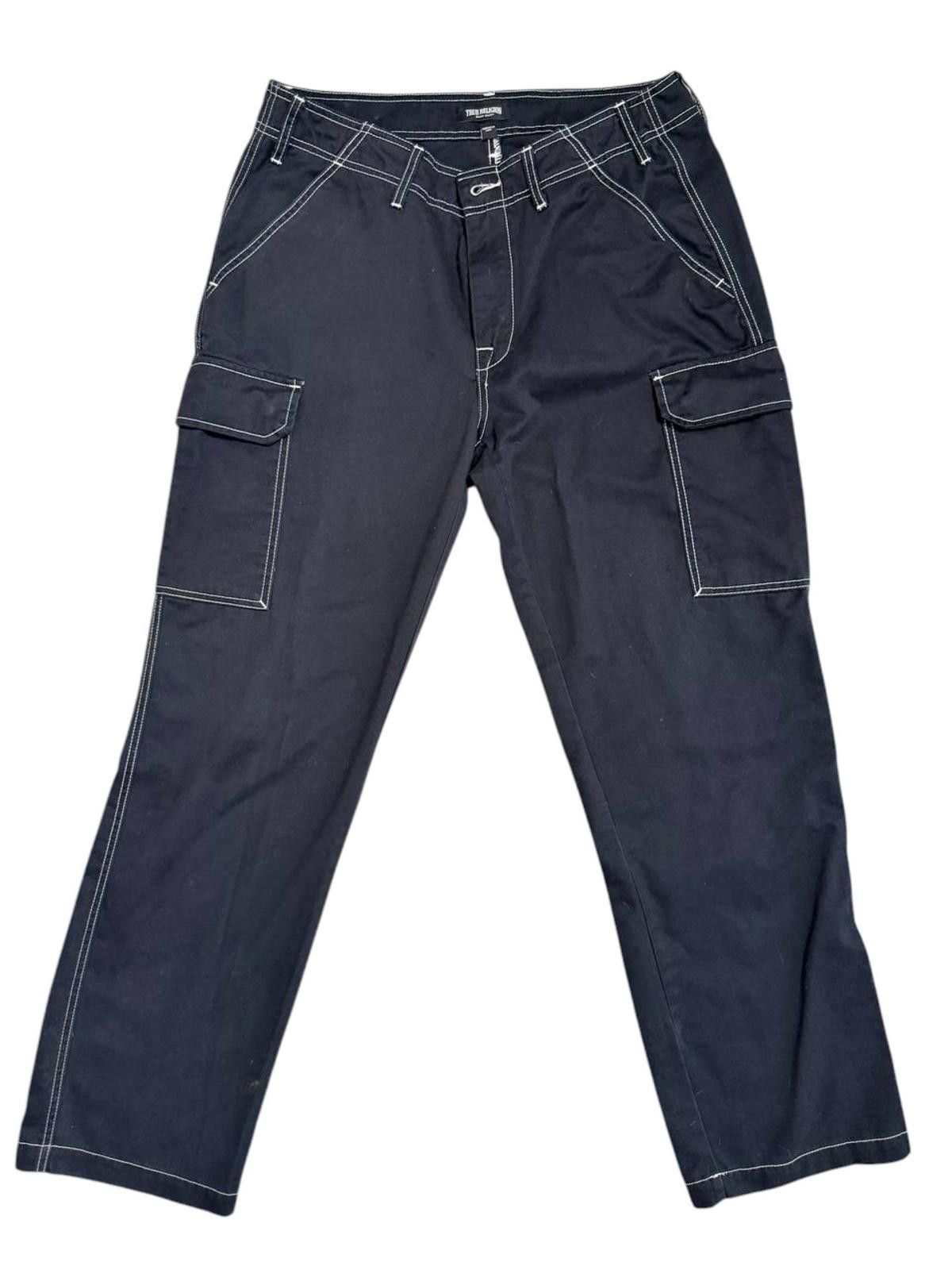 True Religion True Religion Stitch Cargo Pants – Black/White – Size 32 Size US 32 / EU 48 - 1 Thumbnail