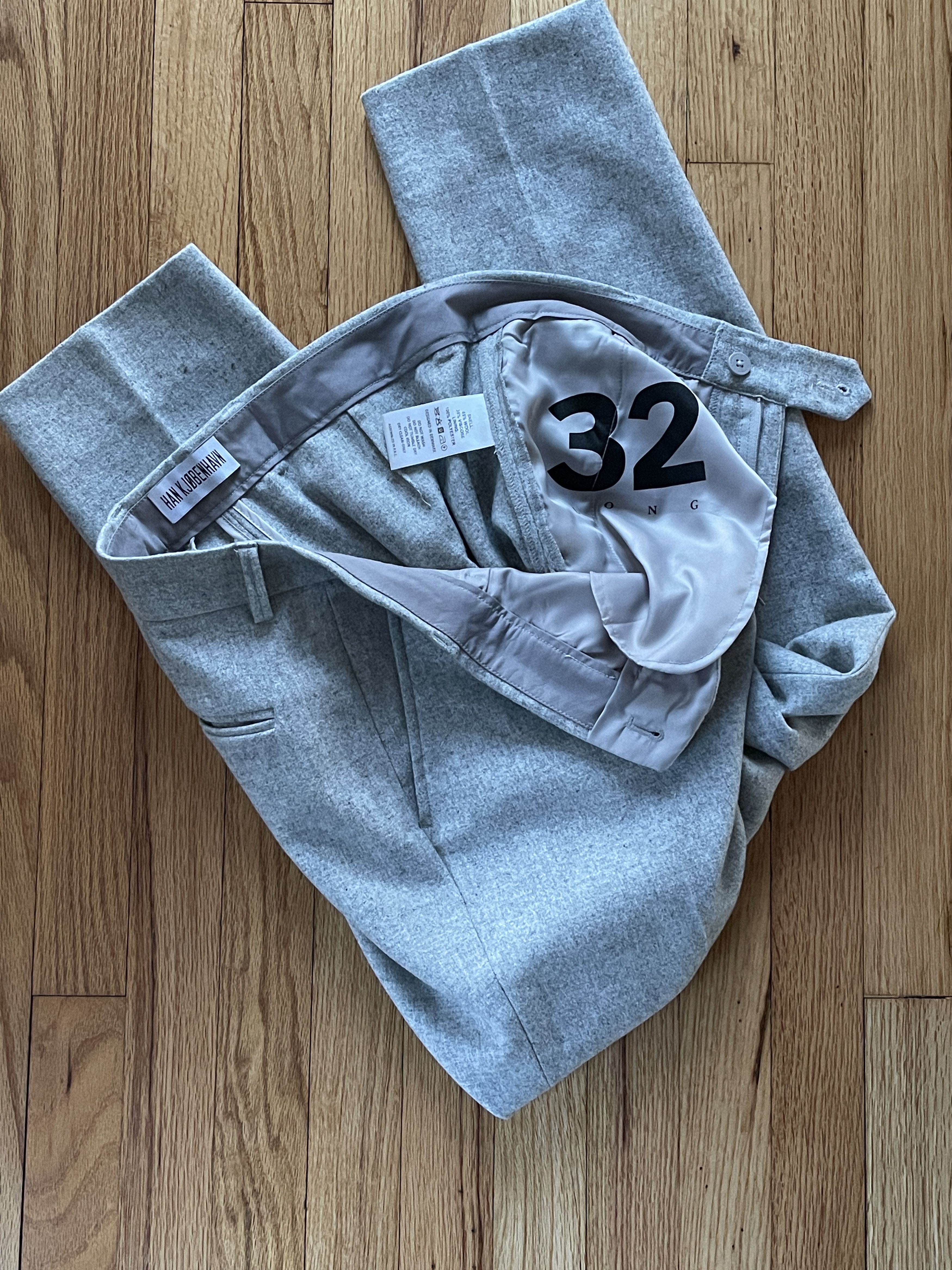Han Kjobenhavn Grey Single Suit Trouser-wool blend Size US 32 / EU 48 - 4 Thumbnail