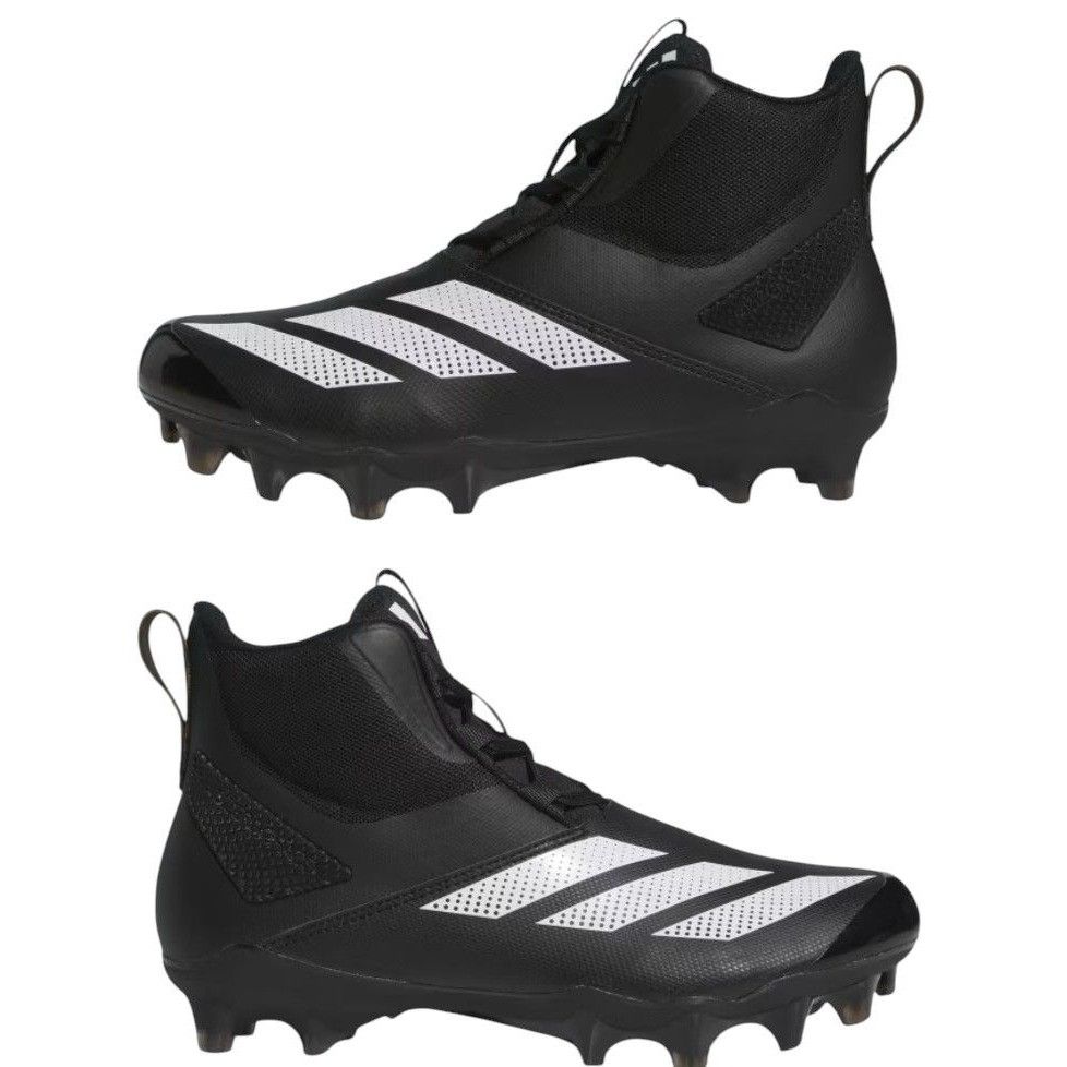 Adidas Adizero Chaos Football Linemen Cleats Core Black/White Shoes Size US 12 / EU 45 - 15 Thumbnail