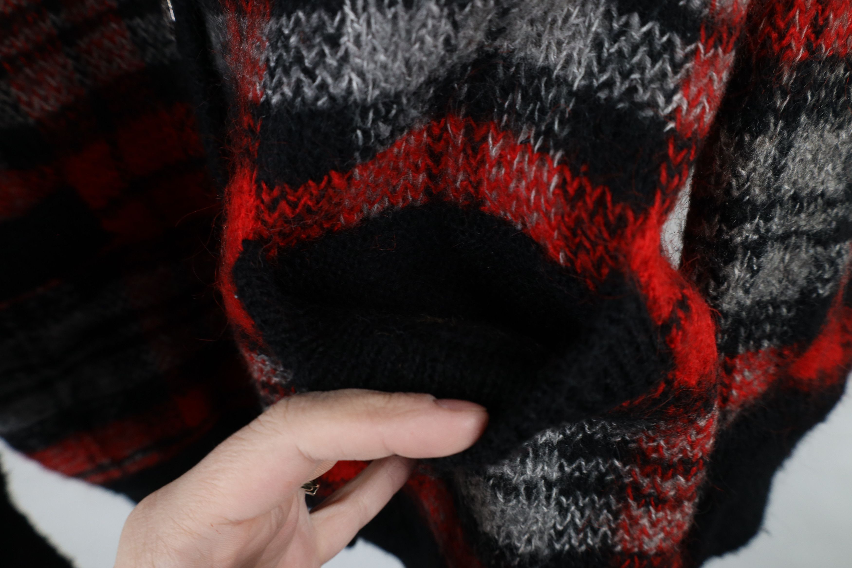 Vintage Vintage 90s Streetwear Blend Knit Cardigan Sweater Plaid Size M / US 6-8 / IT 42-44 - 5 Thumbnail